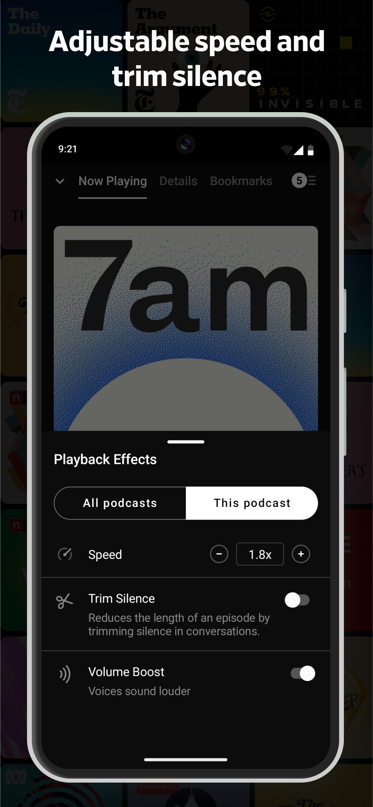 اسکرین شات 4 برنامه Pocket Casts - Podcast App