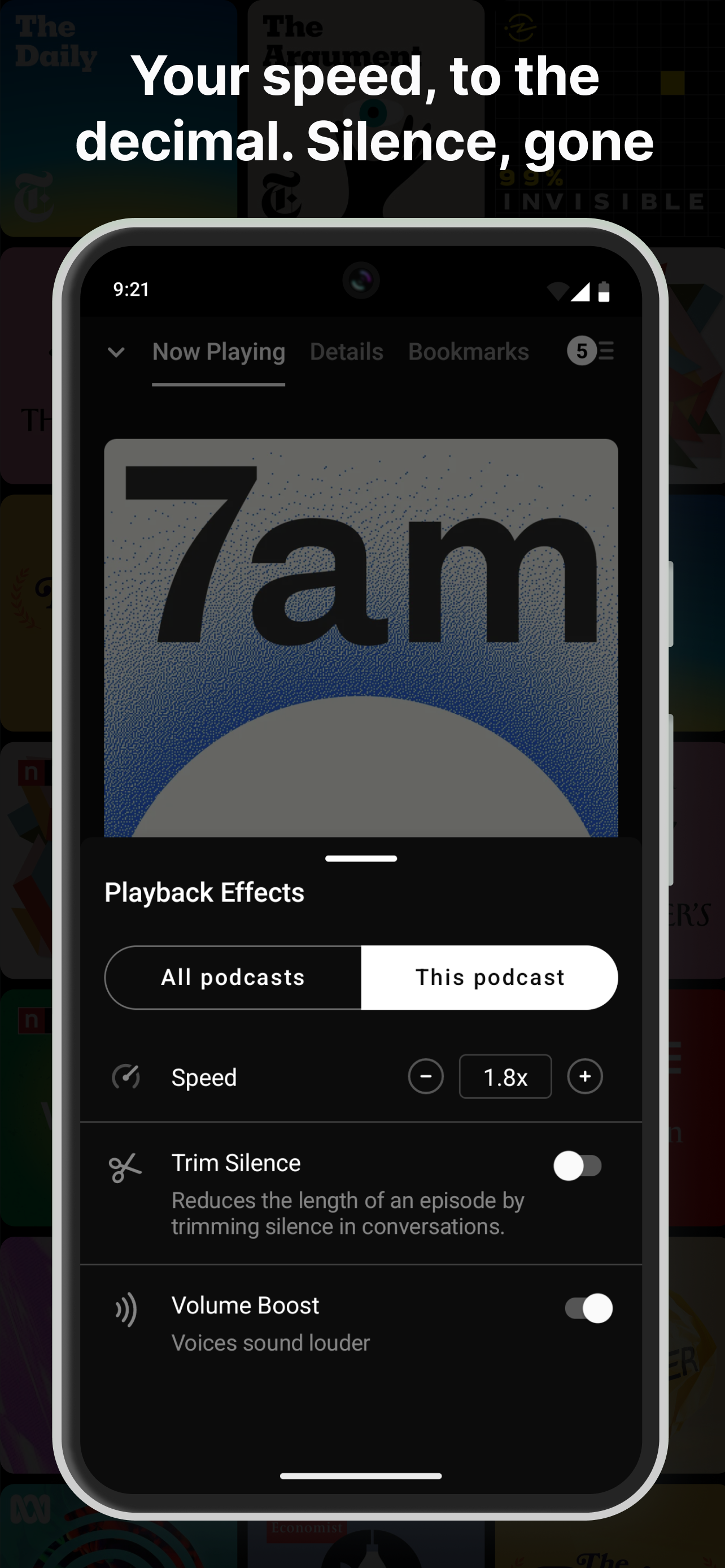 اسکرین شات 4 برنامه Pocket Casts - Podcast App