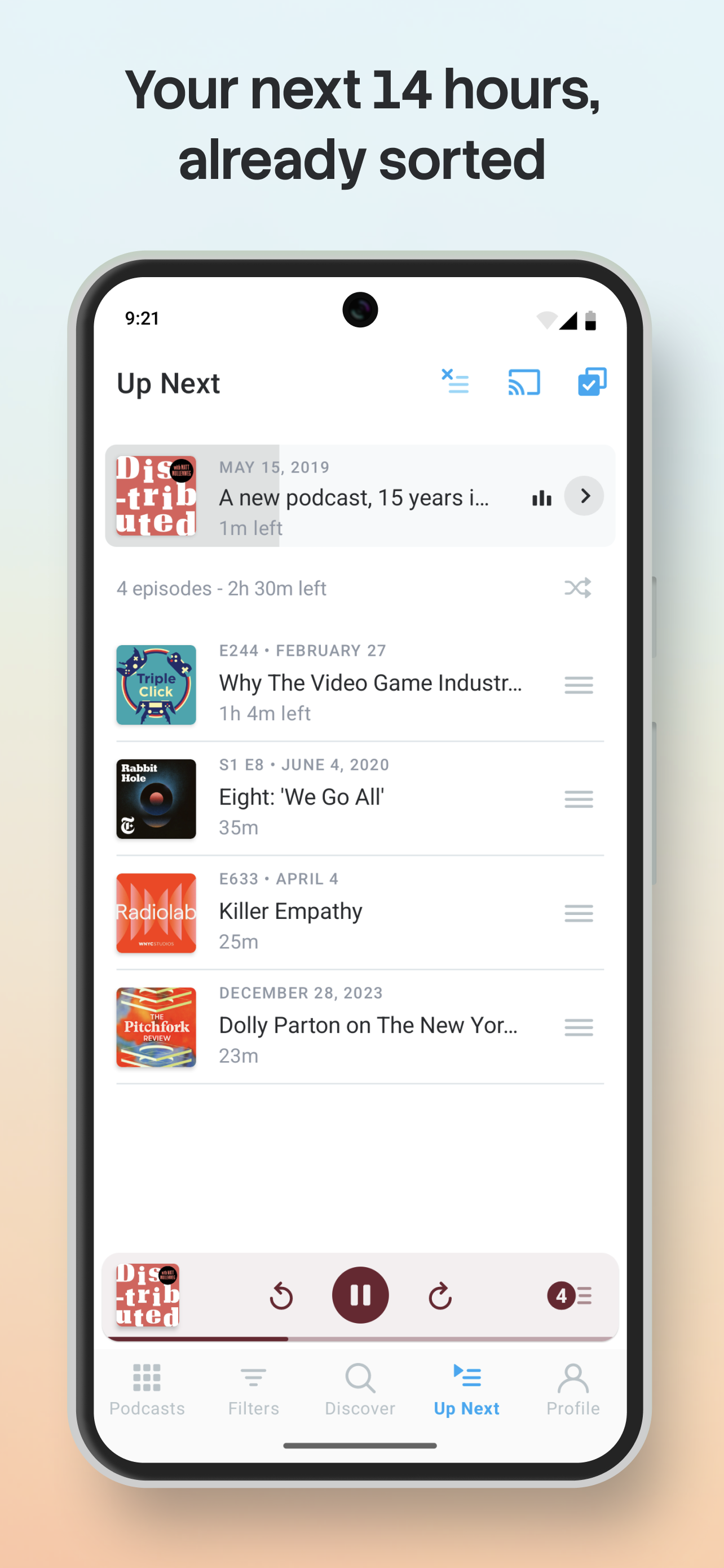 اسکرین شات 4 برنامه Pocket Casts - Podcast App