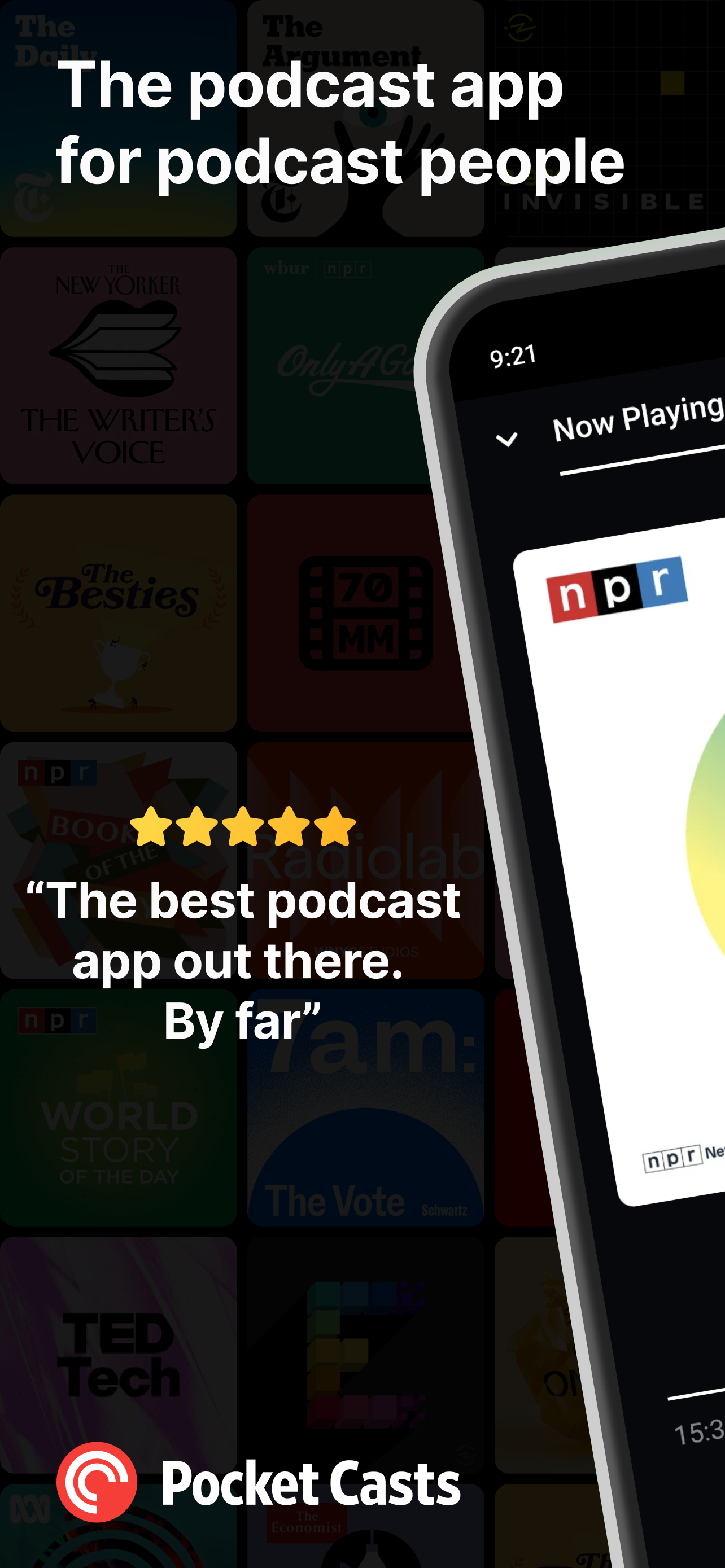 اسکرین شات 1 برنامه Pocket Casts - Podcast App