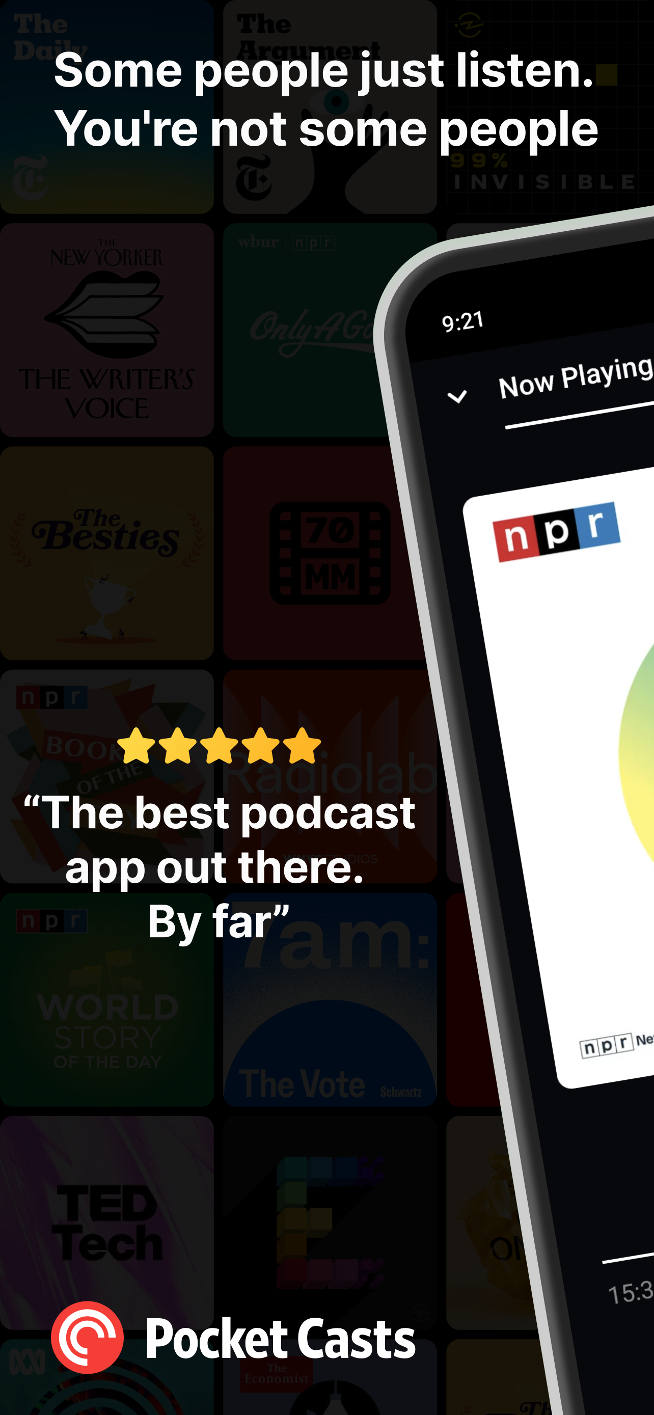 اسکرین شات 1 برنامه Pocket Casts - Podcast App