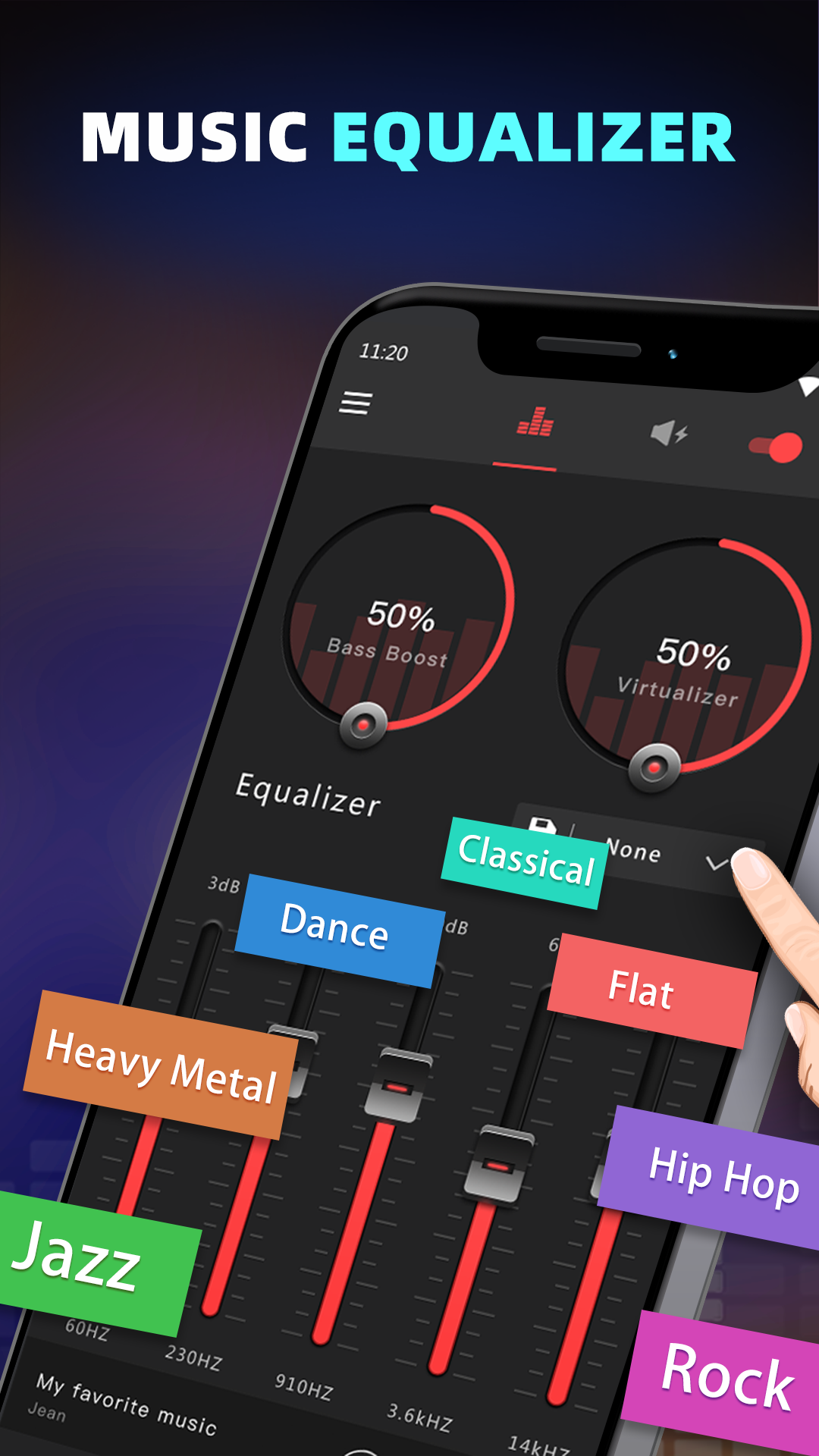 اسکرین شات 4 برنامه Bass Booster & Equalizer