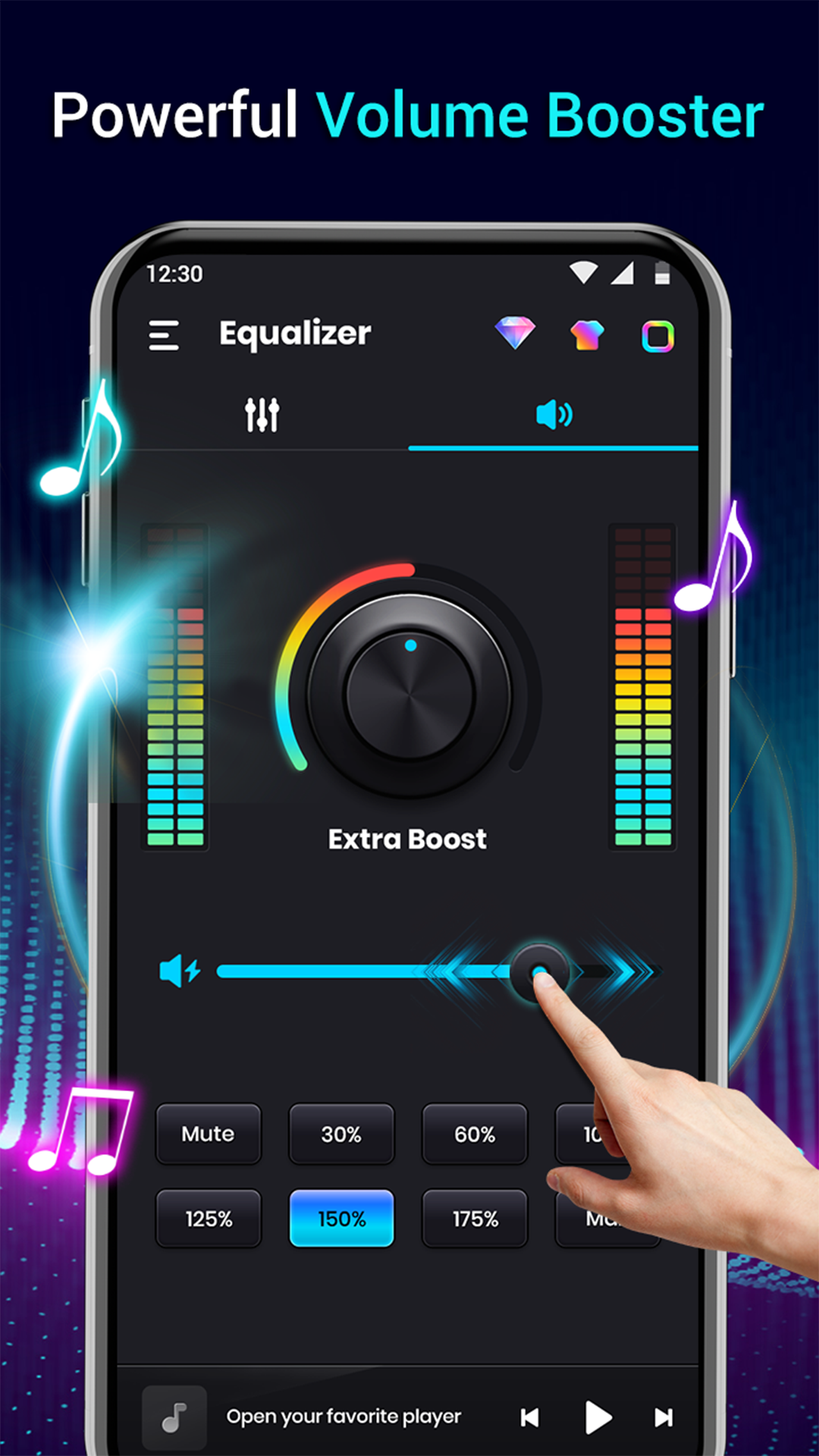 اسکرین شات 2 برنامه Volume Booster - Sound Booster