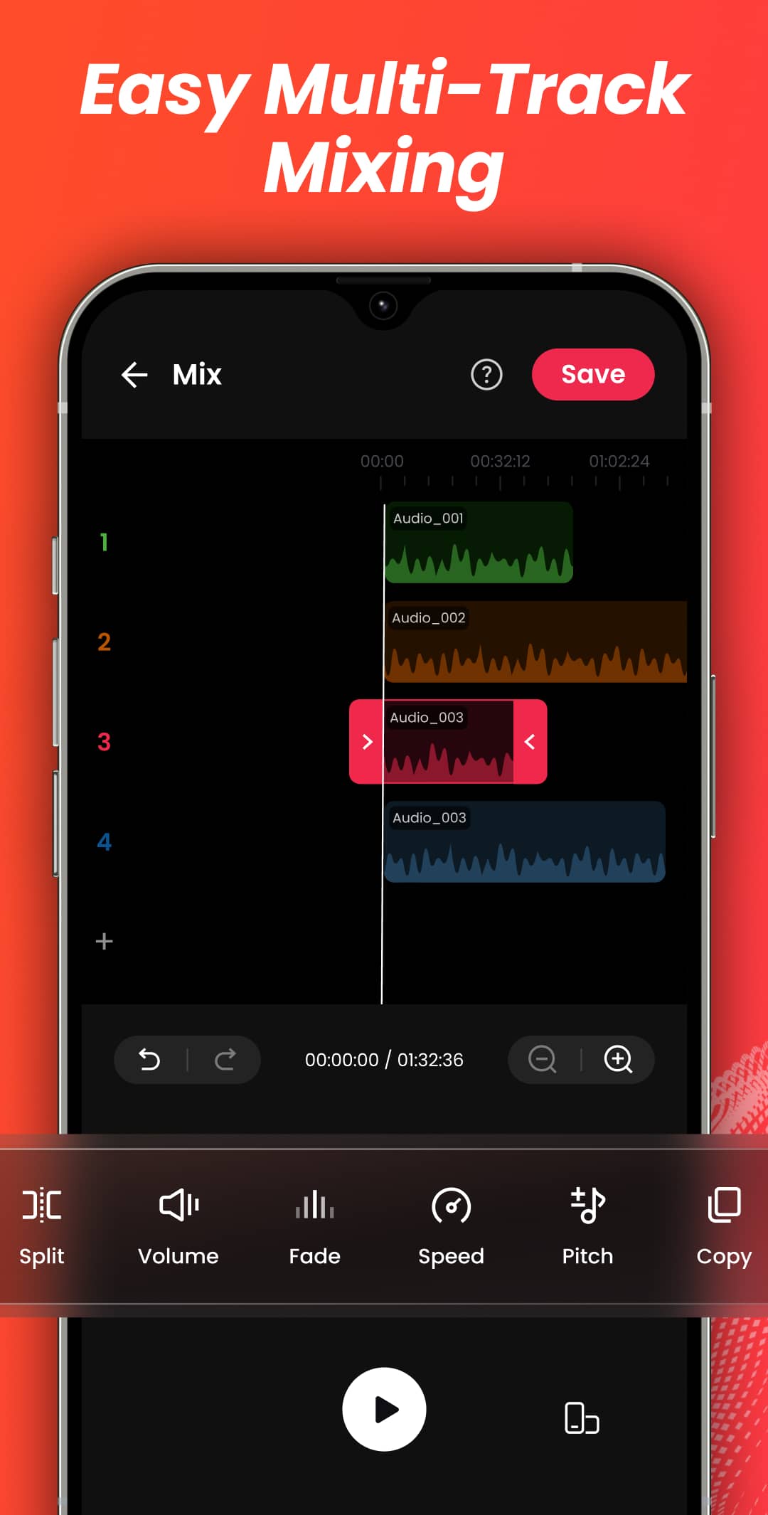 اسکرین شات 3 برنامه Music Editor, MP3 Cutter