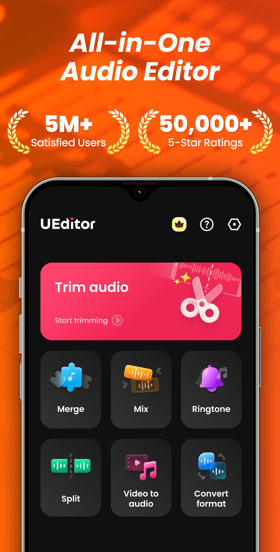 اسکرین شات 1 برنامه Music Editor, MP3 Cutter