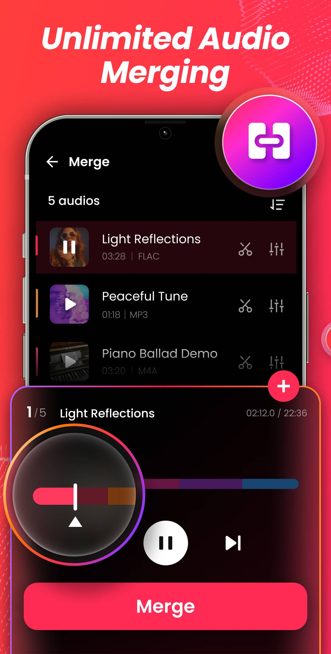 اسکرین شات 3 برنامه Audio Editor, MP3 Cutter