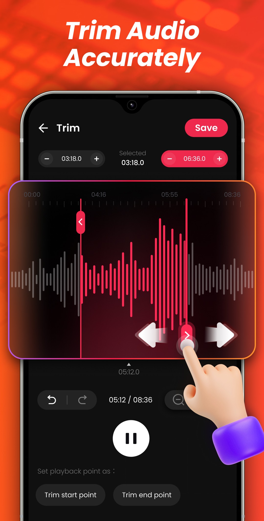 اسکرین شات 2 برنامه Music Editor, MP3 Cutter