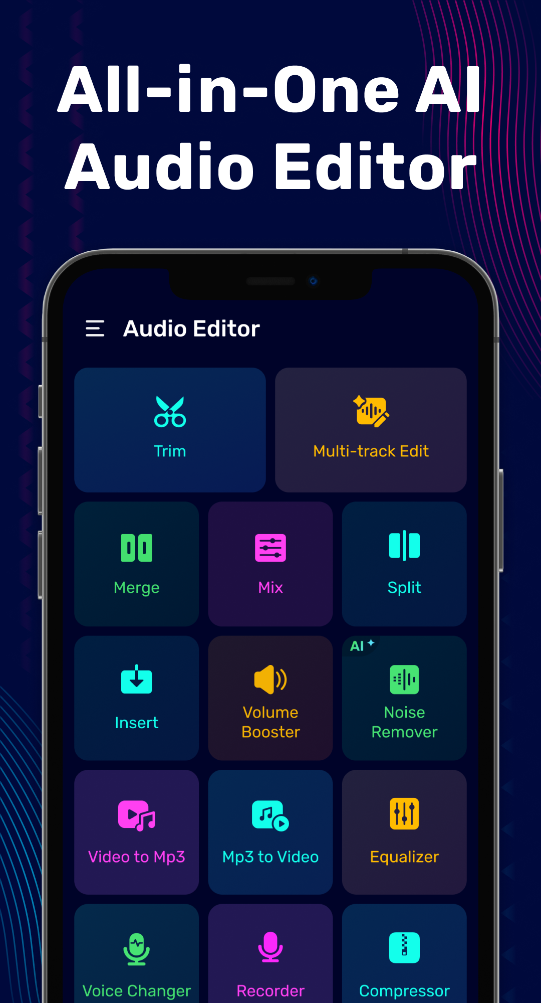 اسکرین شات 2 برنامه Audio Editor & Music Editor