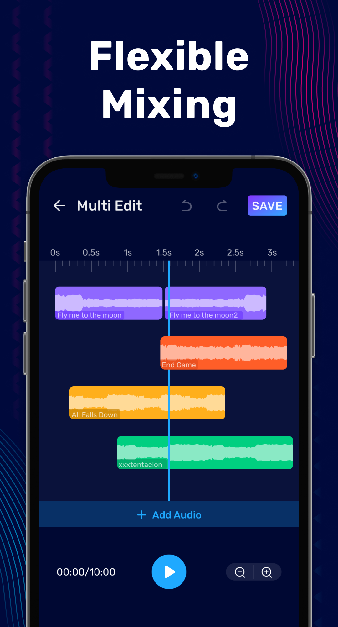 اسکرین شات 4 برنامه Audio Editor & Music Editor
