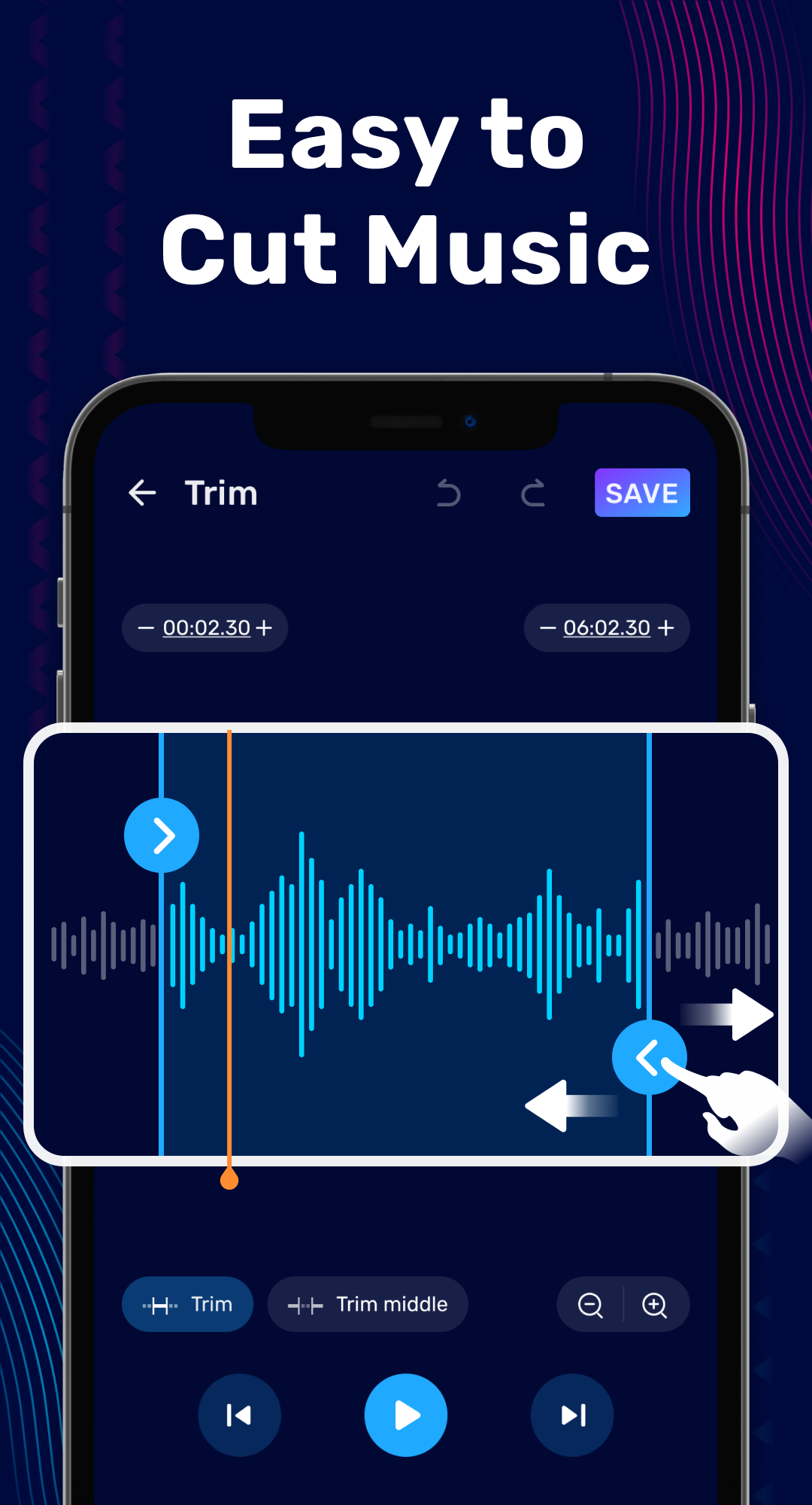 اسکرین شات 1 برنامه Audio Editor & Music Editor
