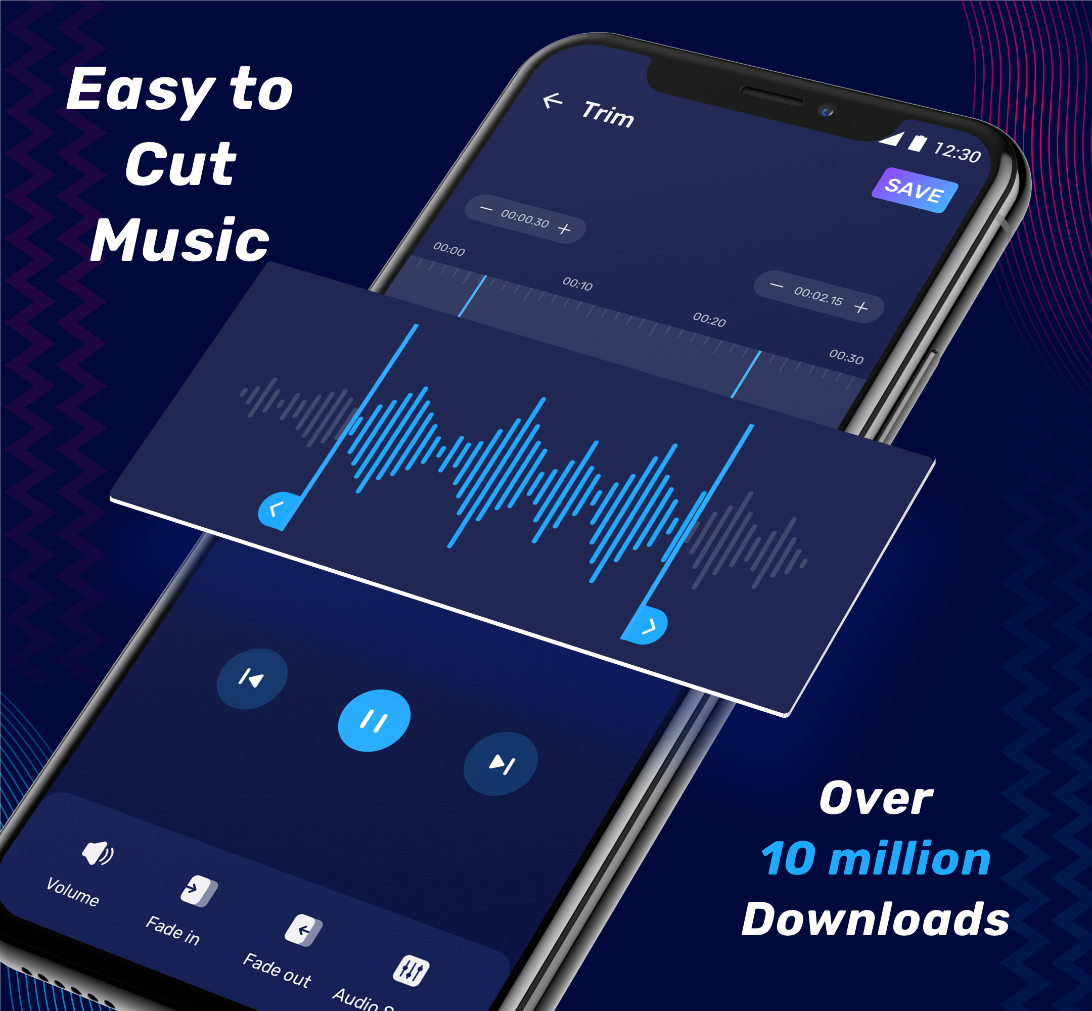 اسکرین شات 1 برنامه Audio Editor & Music Editor