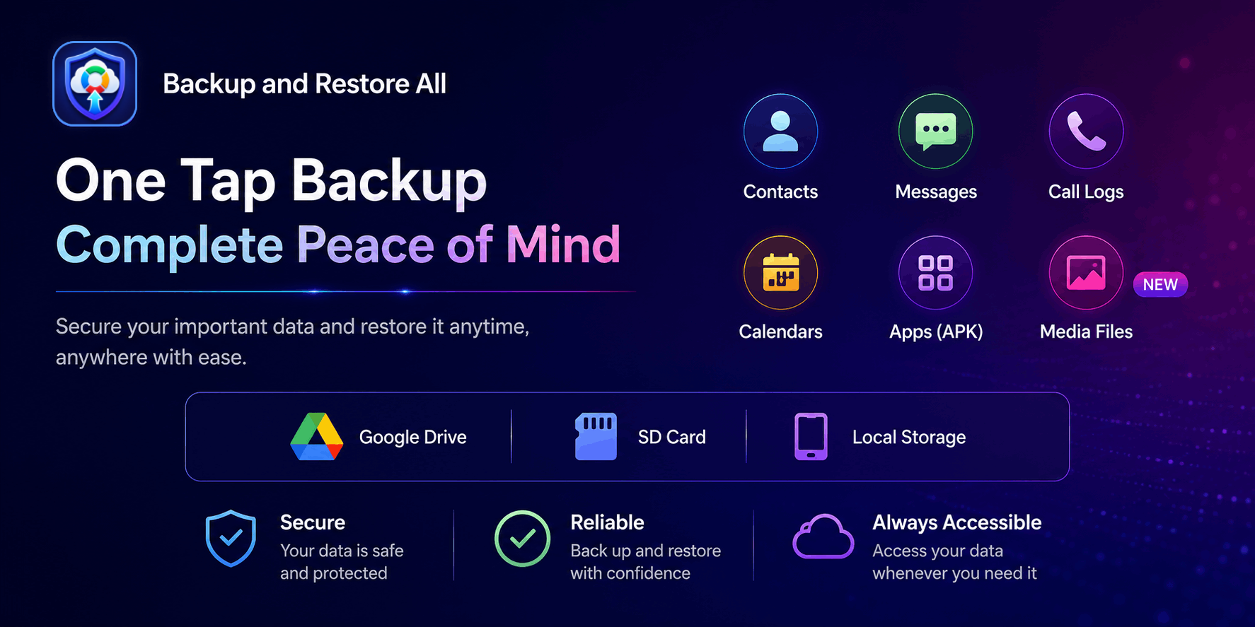 اسکرین شات 1 برنامه Backup and Restore All
