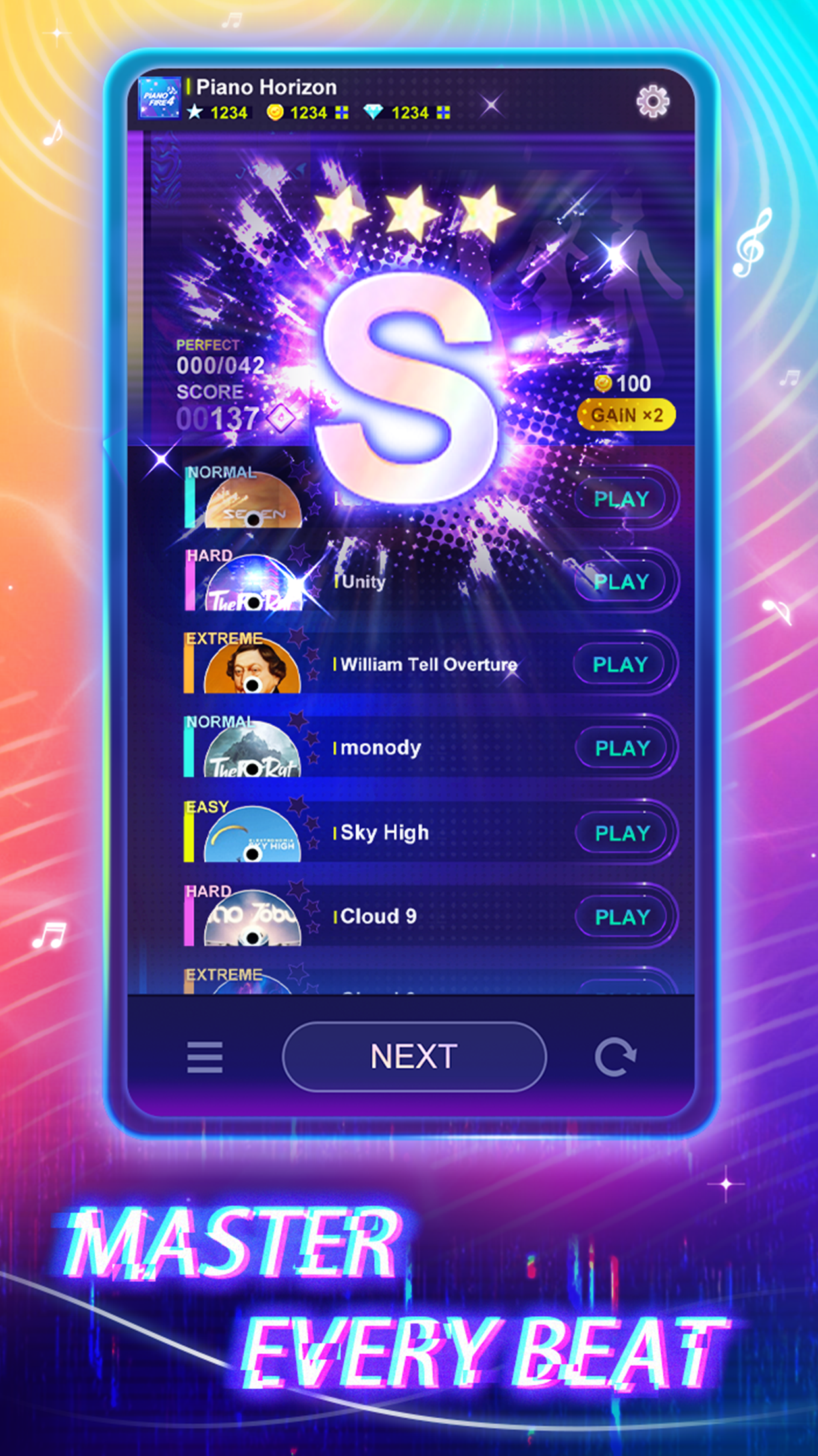 اسکرین شات 4 بازی Piano Horizon: Rhythm Game