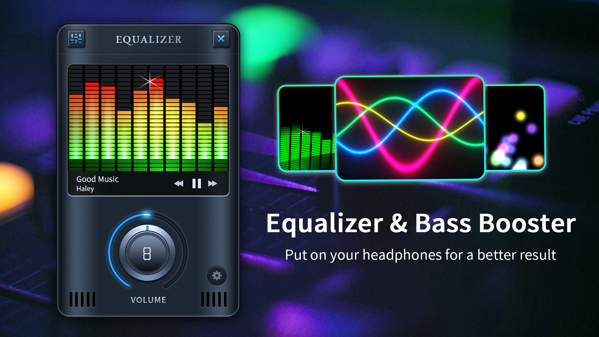اسکرین شات 1 برنامه Equalizer & Bass Booster