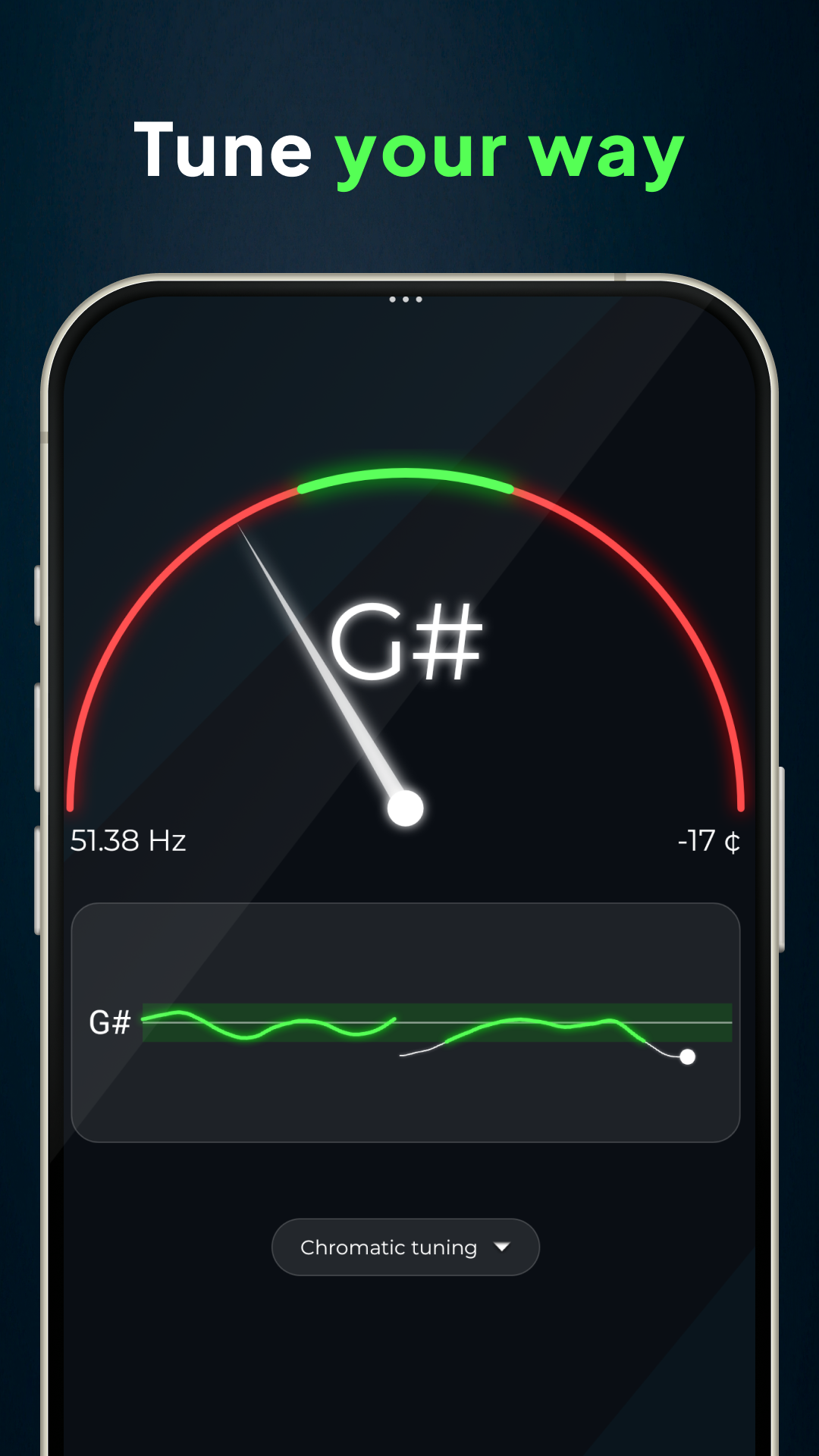 اسکرین شات 5 برنامه Advanced Tuner: Guitar, Violin
