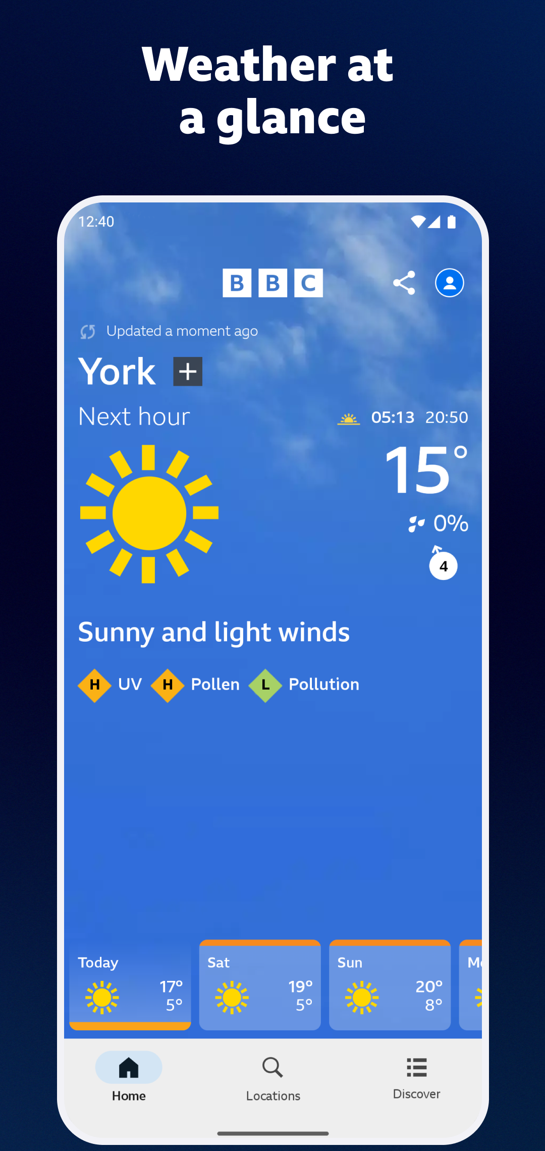 اسکرین شات 1 برنامه BBC Weather