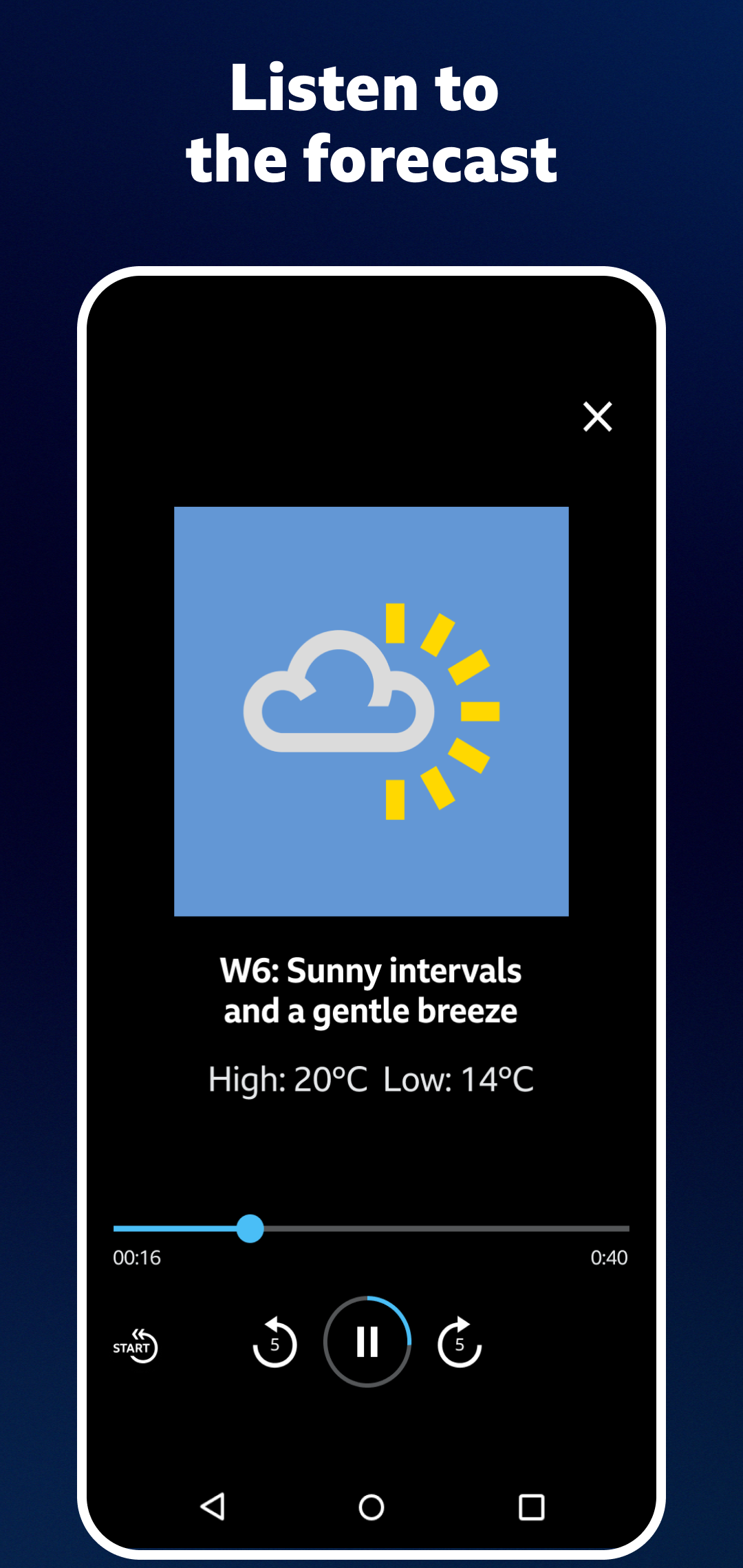 اسکرین شات 3 برنامه BBC Weather