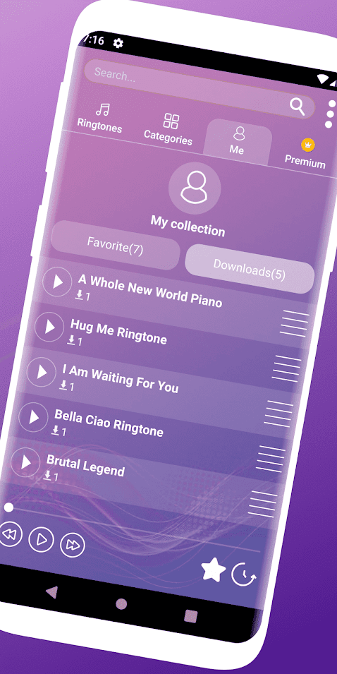 اسکرین شات 7 برنامه Great Ringtones for Android