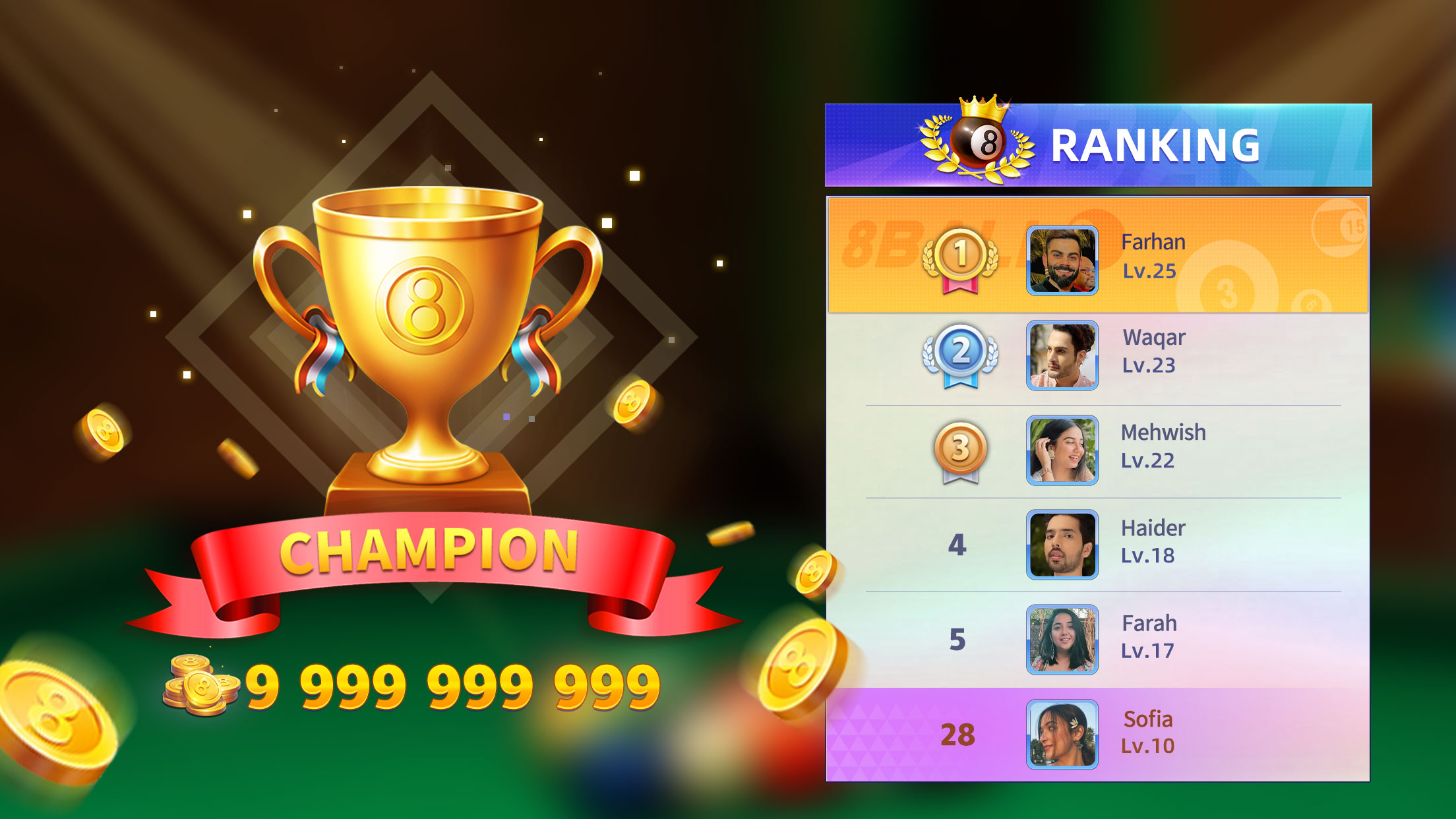 اسکرین شات 4 بازی 8 Ball Pool: Billiards