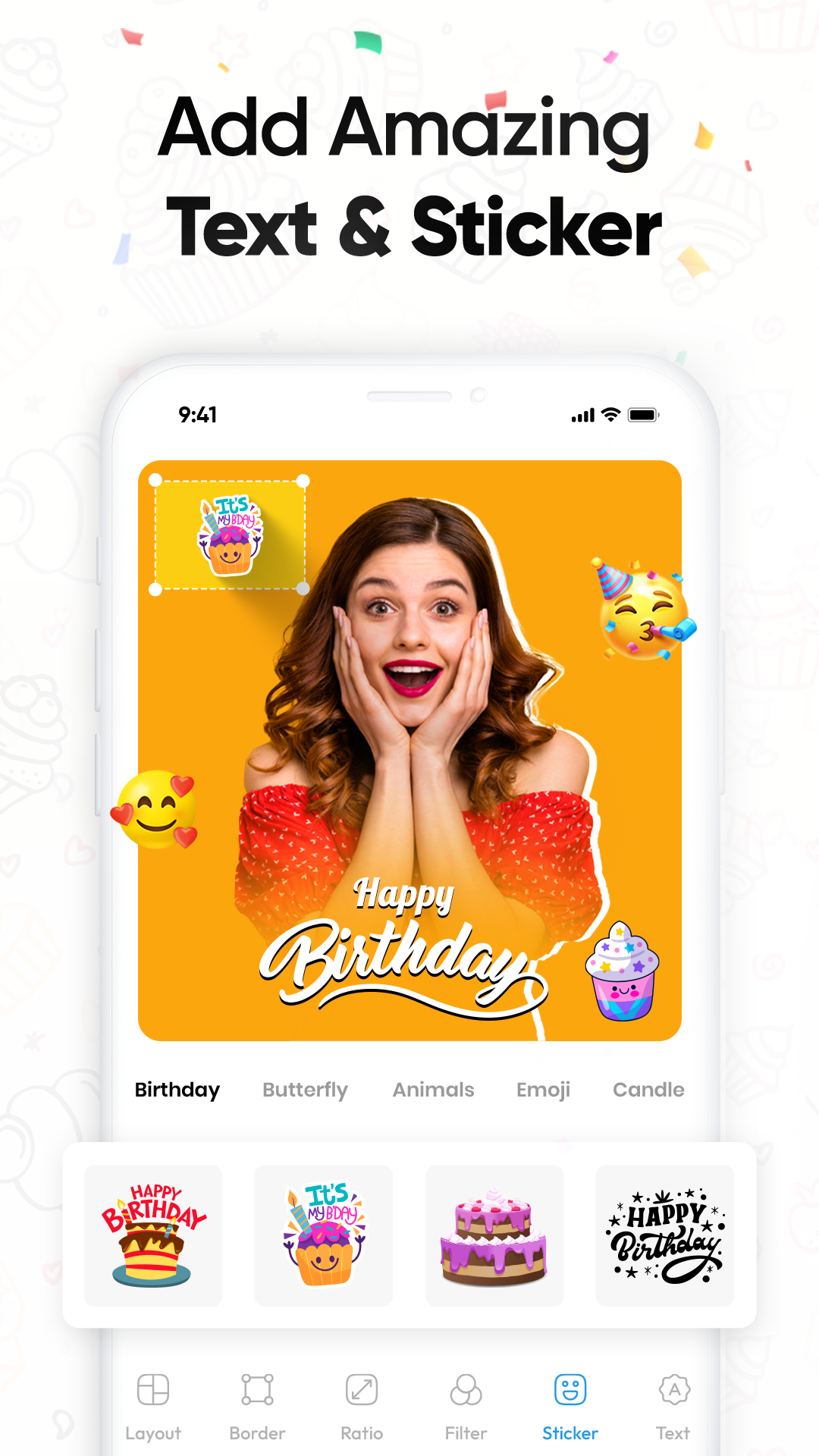 اسکرین شات 4 برنامه Name Photo On Birthday Cake