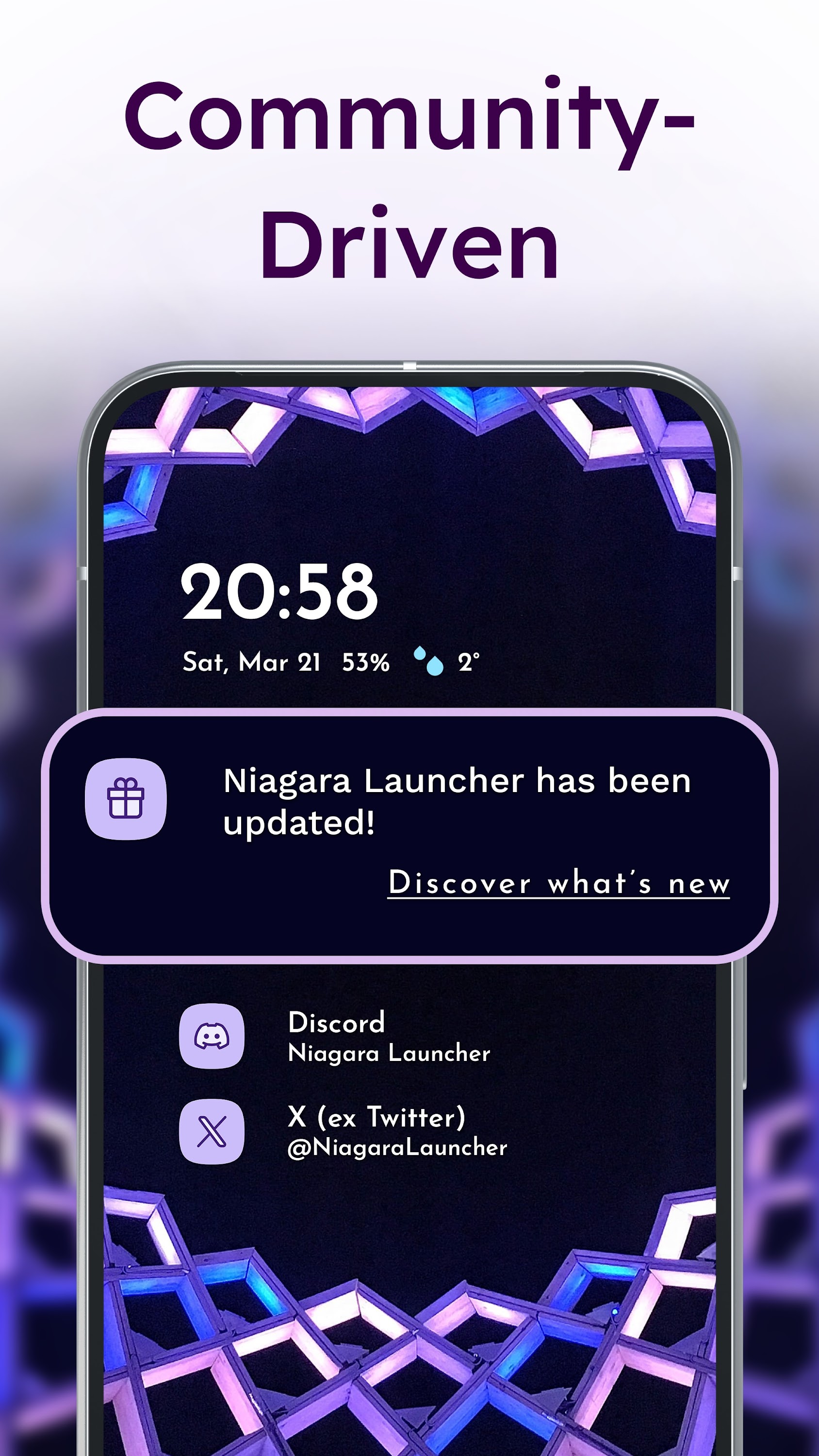 اسکرین شات 5 برنامه Niagara Launcher ‧ Home Screen