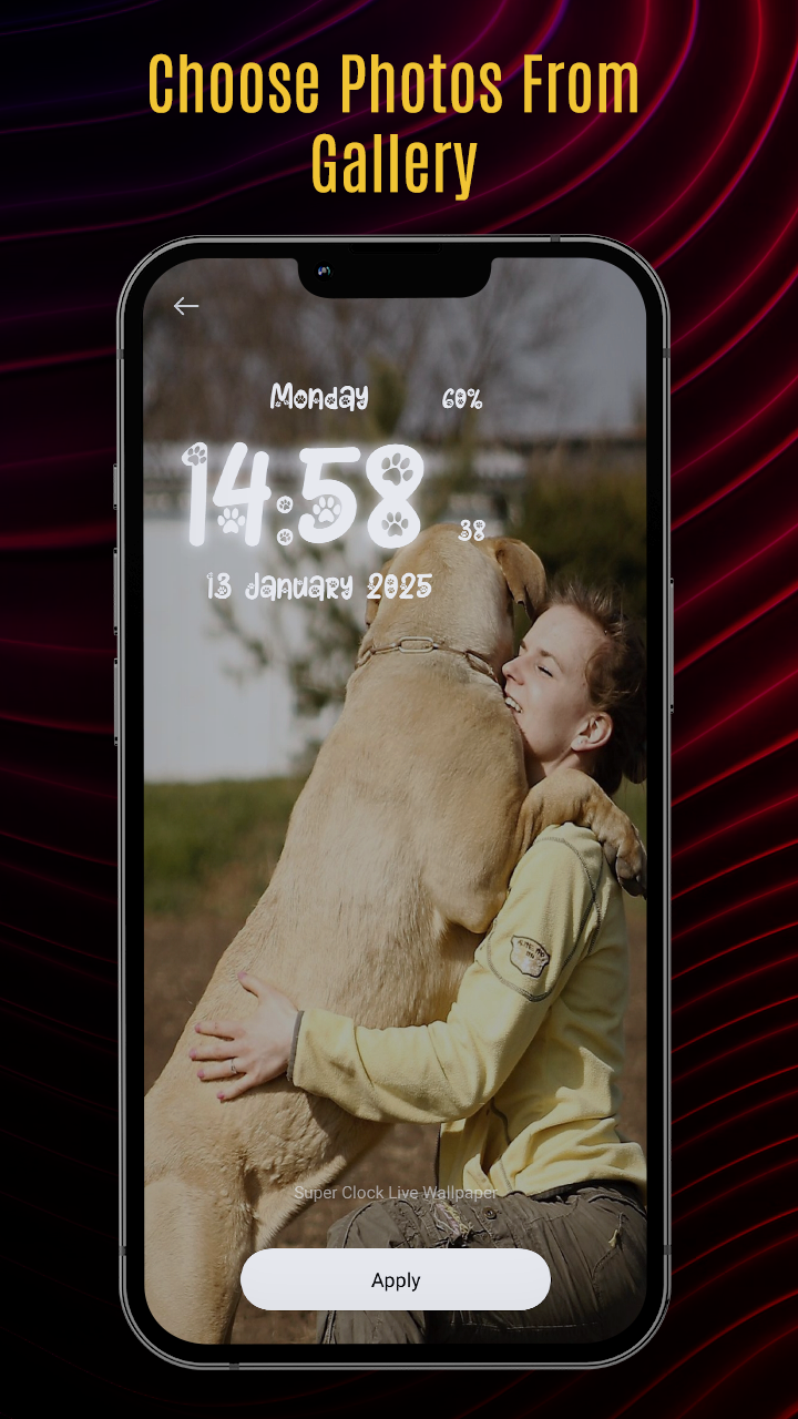 اسکرین شات 7 برنامه Super Digital Clock Wallpaper