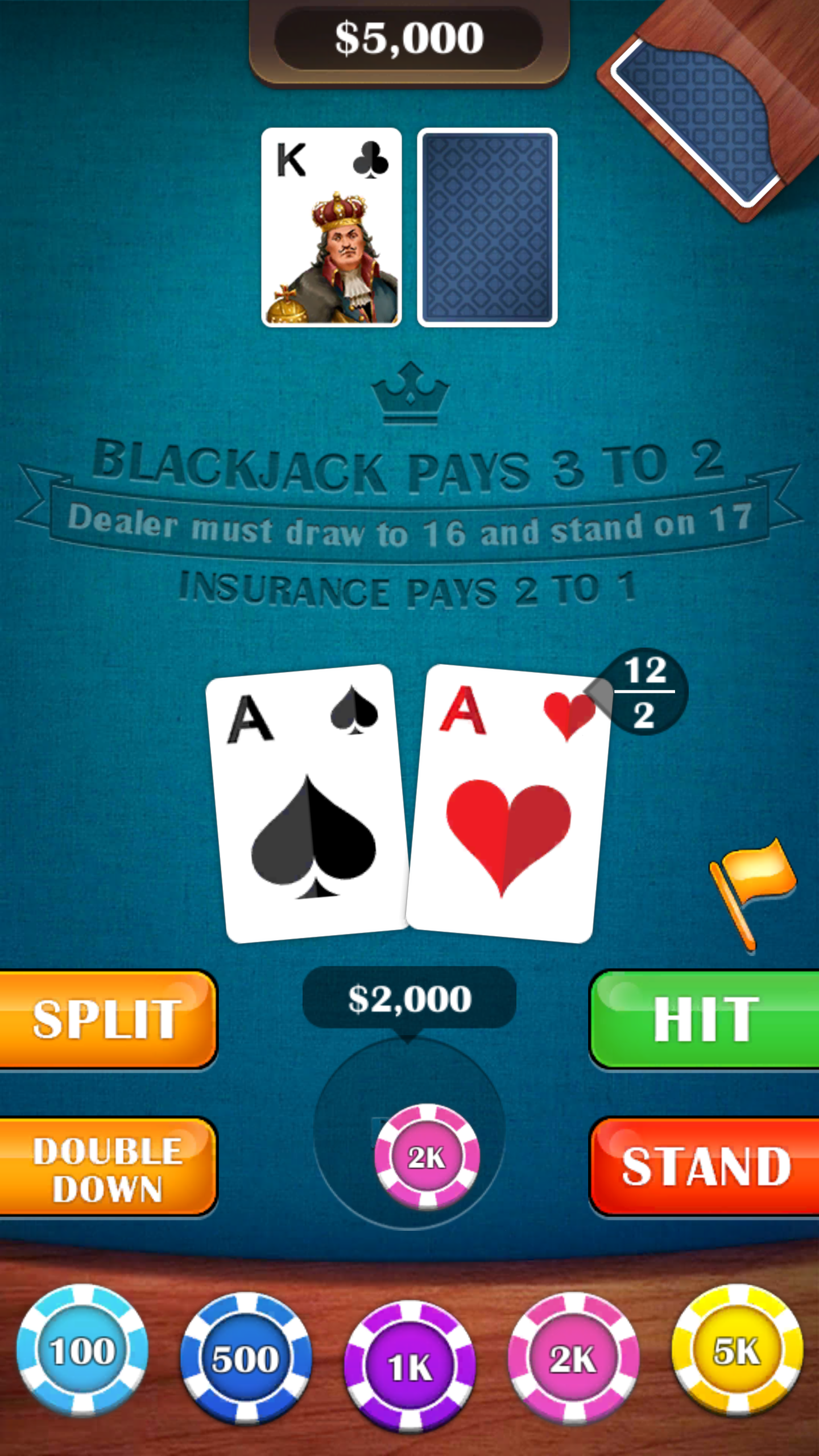 اسکرین شات 2 بازی Blackjack 21: casino card game