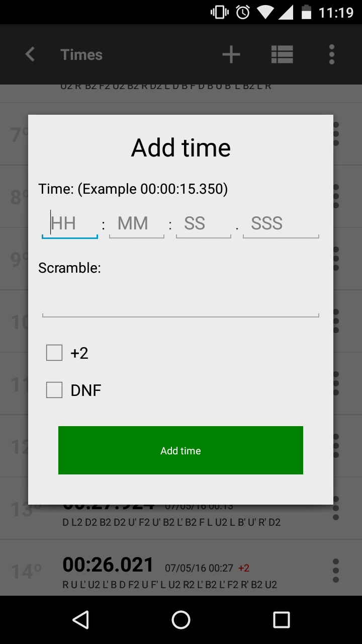 اسکرین شات 7 برنامه Cube Timer