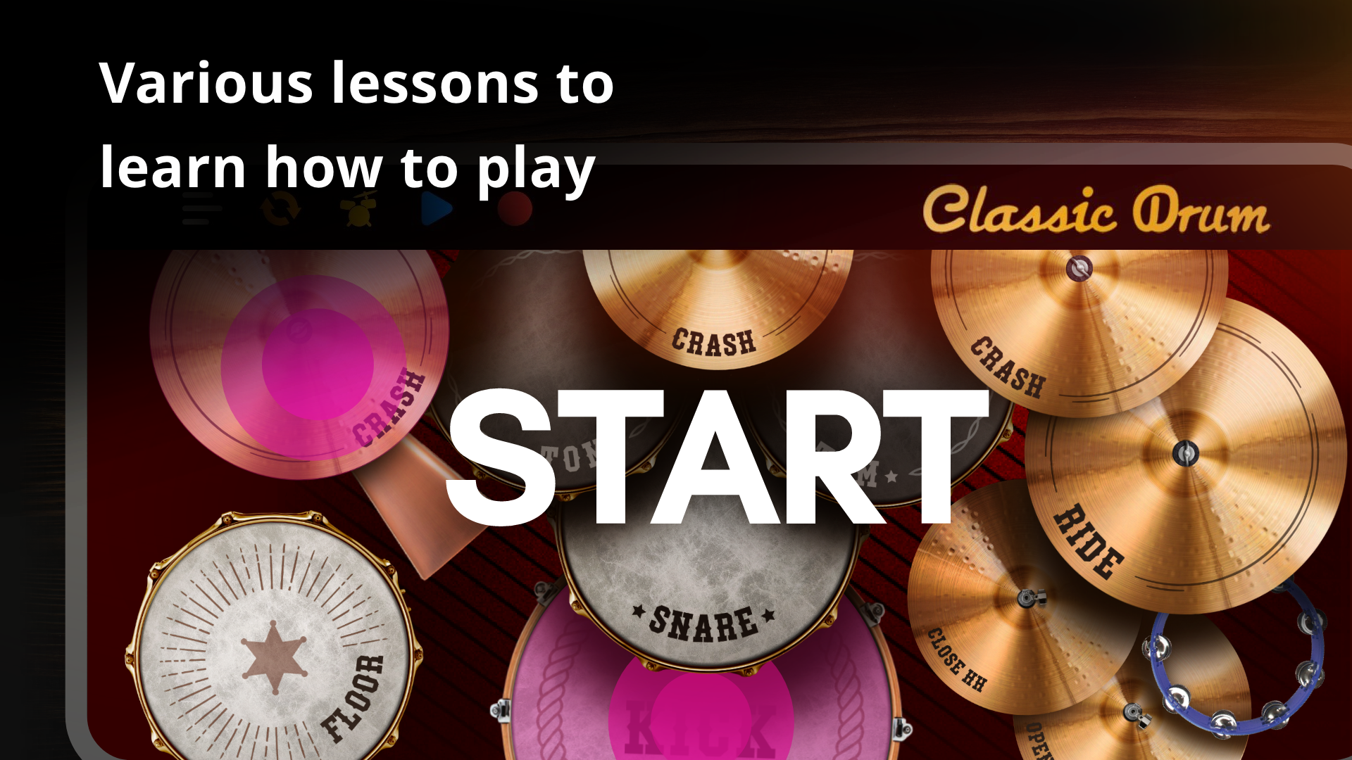 اسکرین شات 3 بازی Classic Drum: play drums