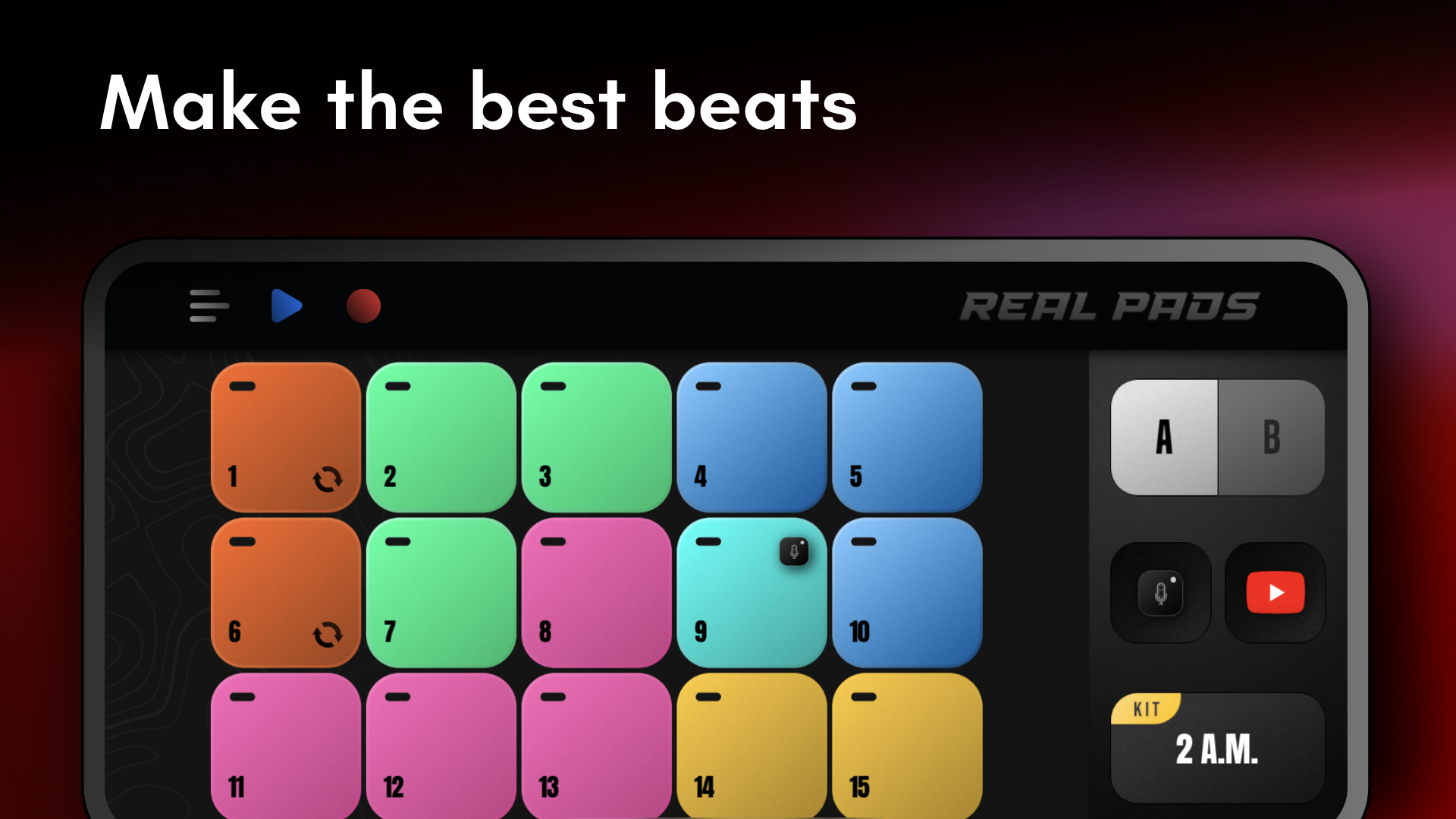 اسکرین شات 1 برنامه Real Pads: DJ electro drums