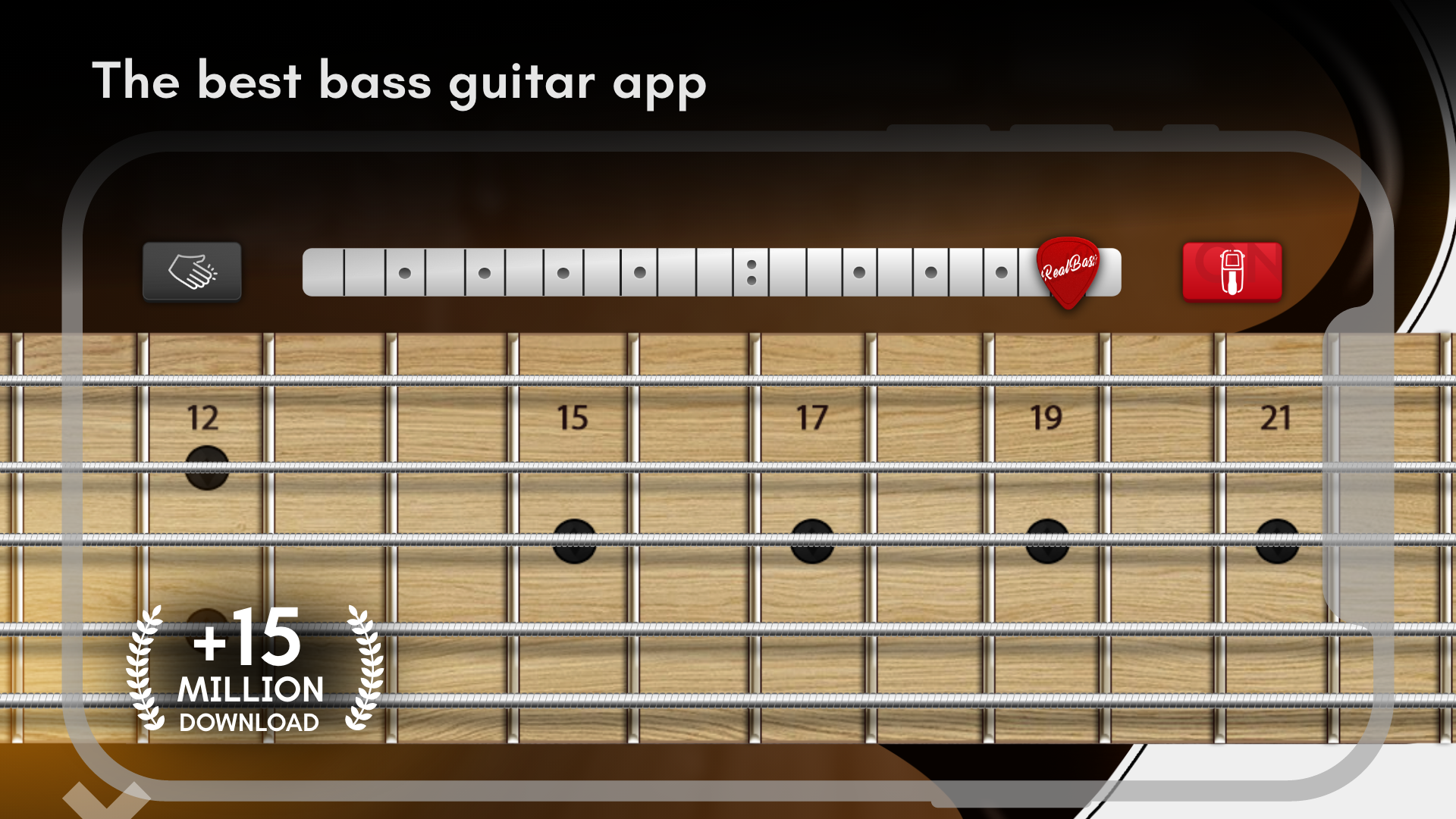 اسکرین شات 1 برنامه Real Bass electric bass guitar