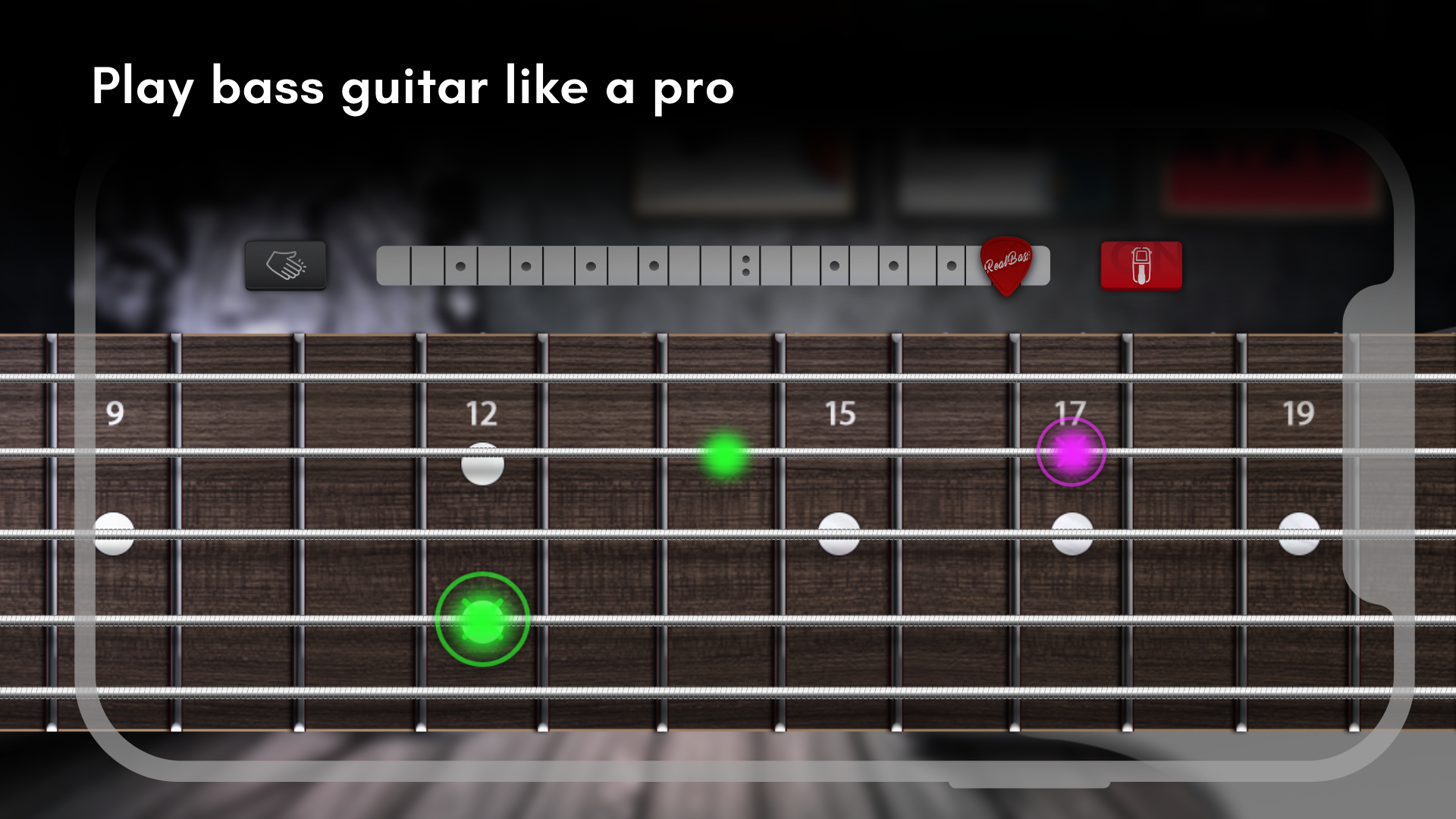 اسکرین شات 5 برنامه Real Bass electric bass guitar