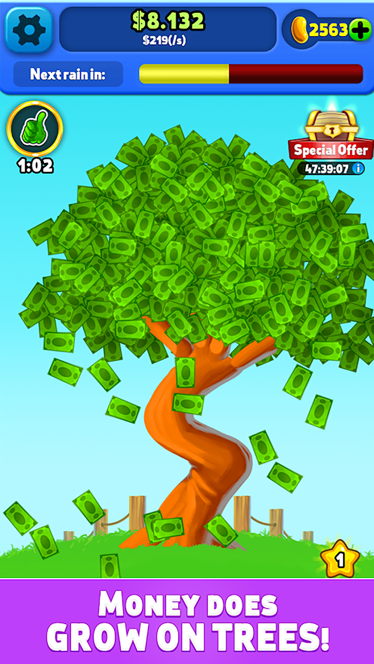 اسکرین شات 1 بازی Money Tree: Cash Grow Game