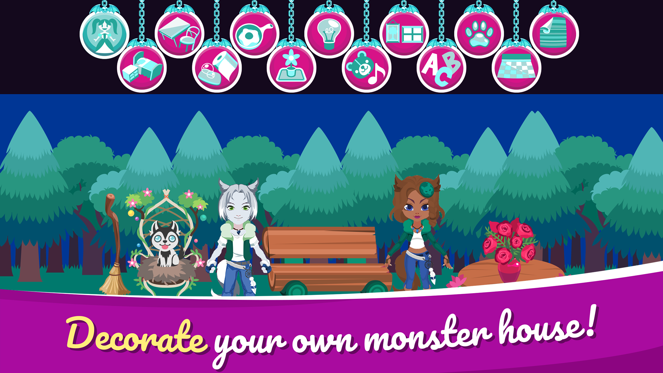 اسکرین شات 1 بازی My Monster House: Doll Games