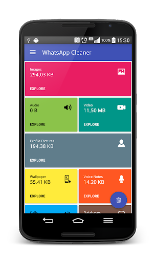 اسکرین شات 1 برنامه Cleaner for WhatsApp