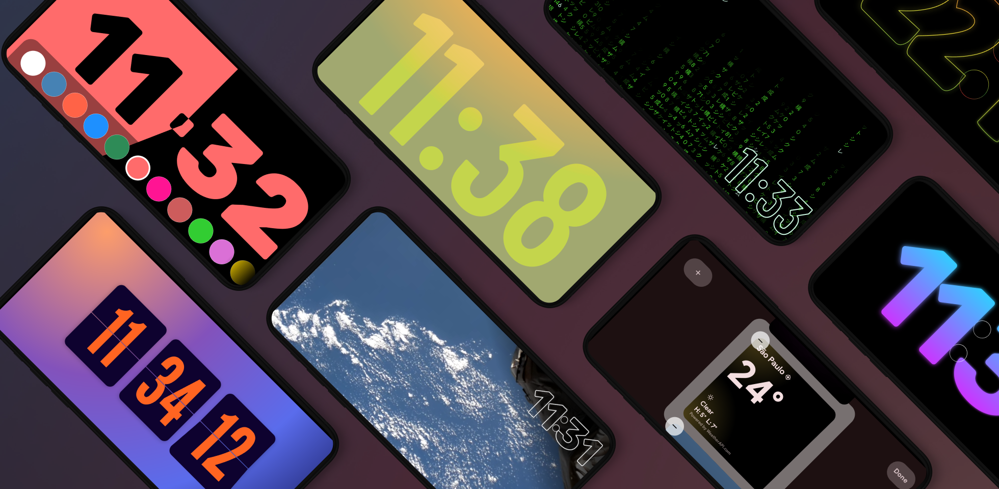 اسکرین شات 3 برنامه StandBy Mode: Clock & Widgets