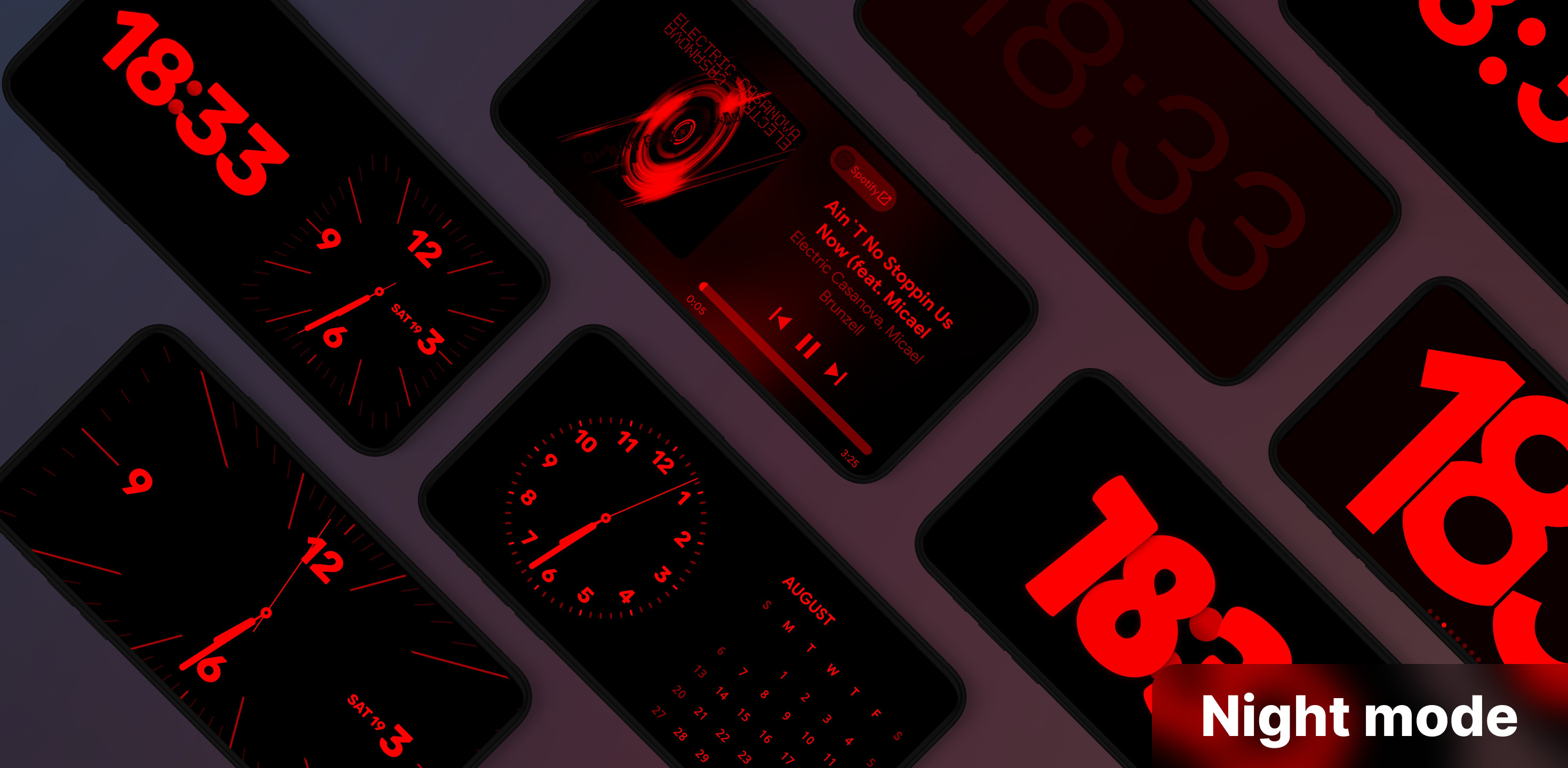 اسکرین شات 5 برنامه StandBy Mode: Clock & Widgets
