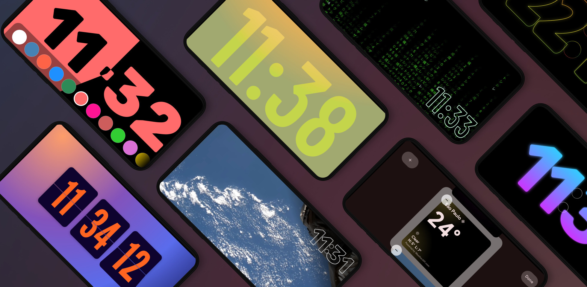 اسکرین شات 3 برنامه StandBy Mode: Clock & Widgets