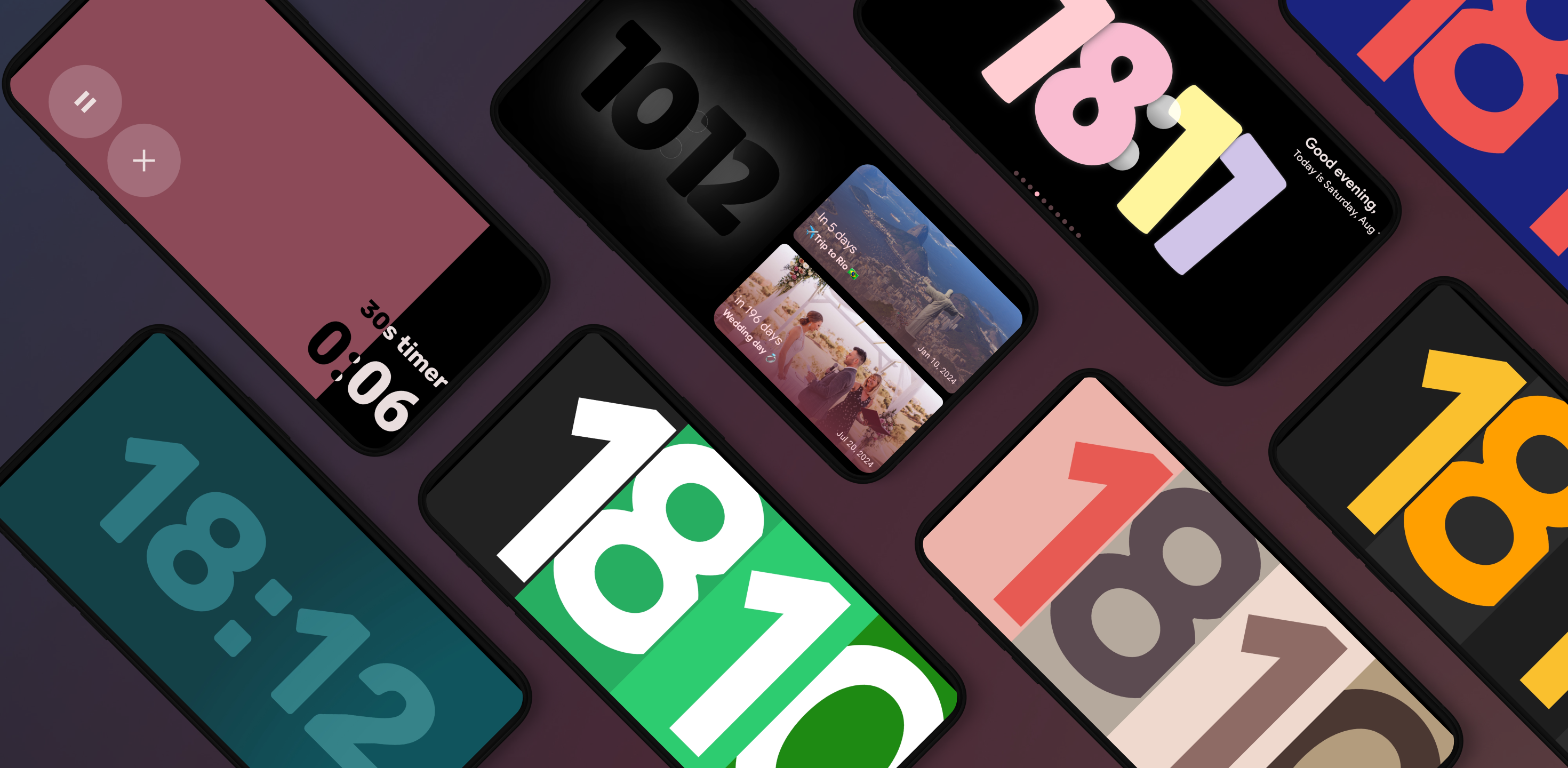 اسکرین شات 2 برنامه StandBy Mode: Clock & Widgets