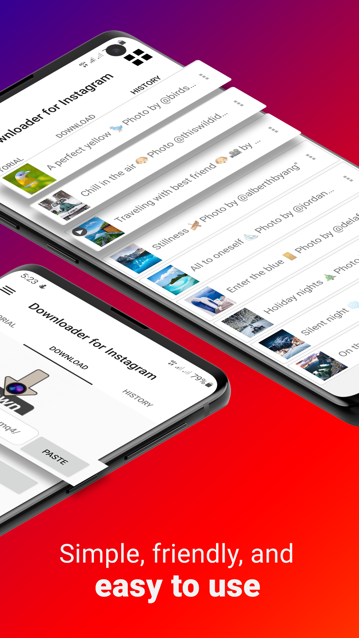 اسکرین شات 2 برنامه Video Downloader for Instagram