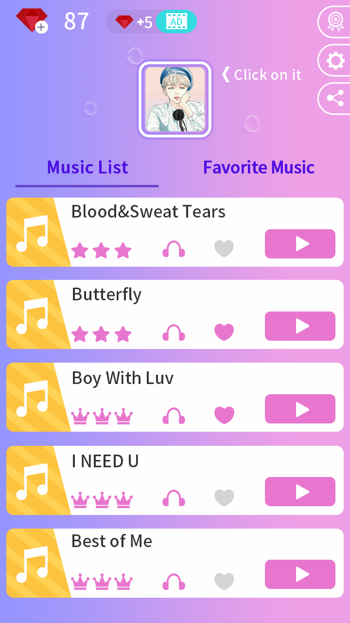 اسکرین شات 1 بازی Kpop Music Game - Dream Tiles