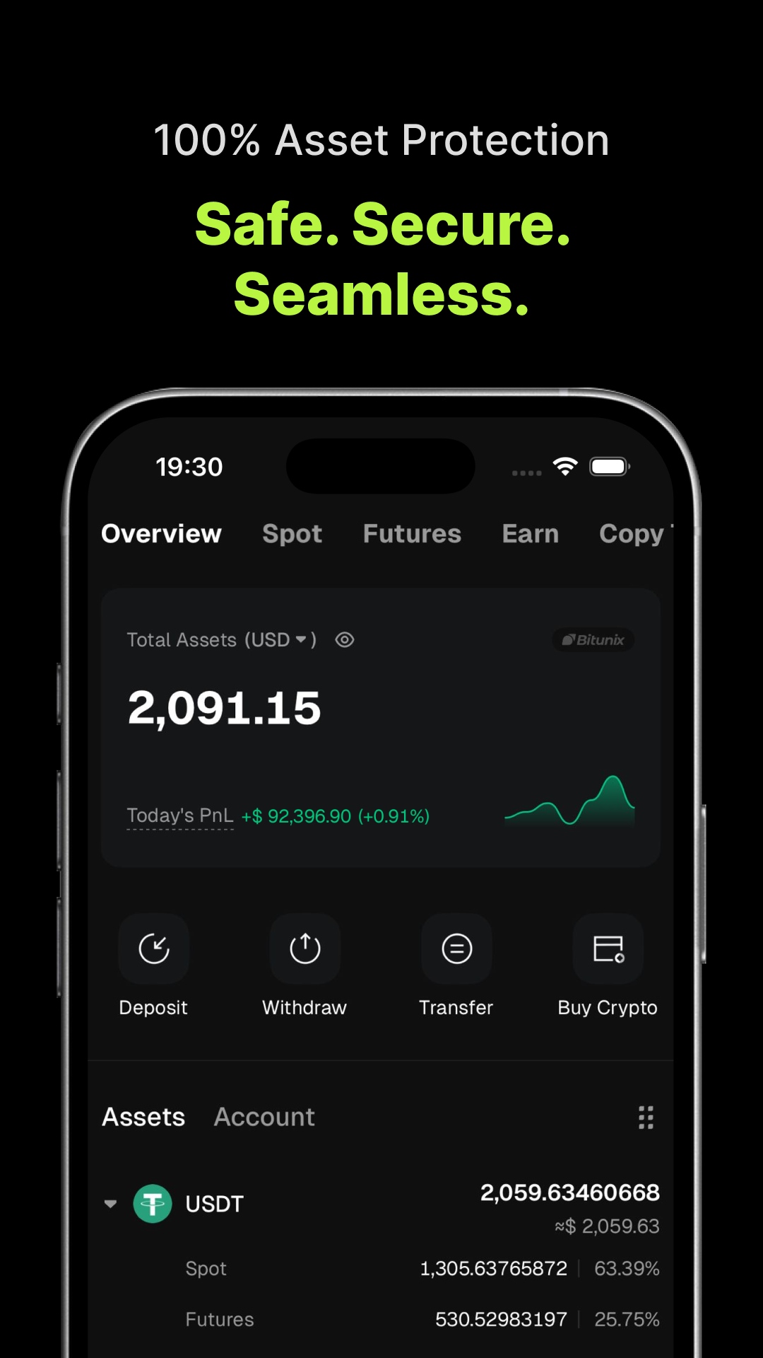 اسکرین شات 6 برنامه Bitunix Pro: Buy BTC & Crypto