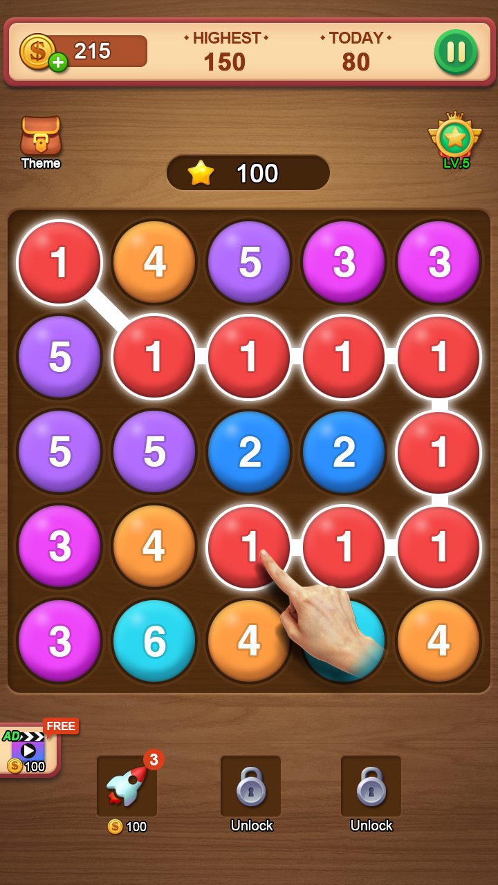 اسکرین شات 1 بازی Number Puzzle - bubble match