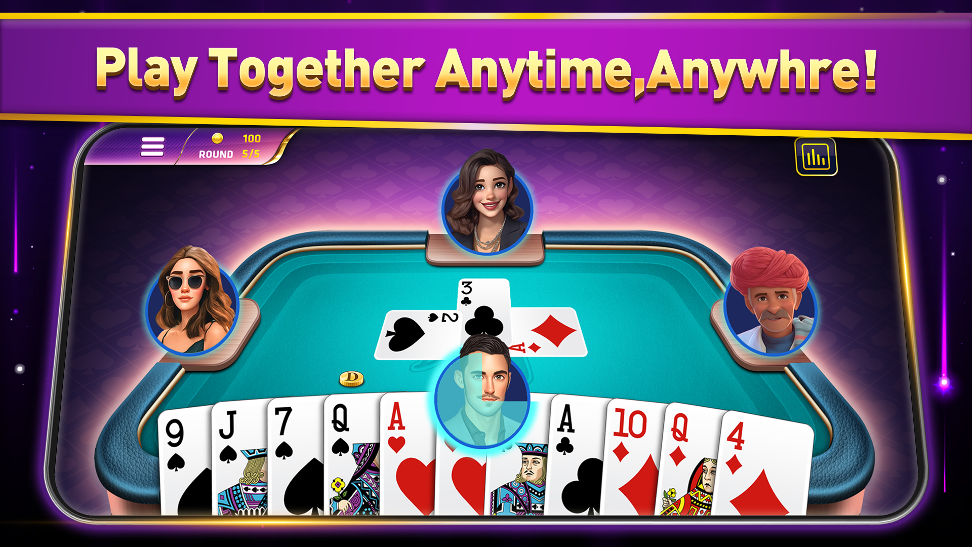 اسکرین شات 2 بازی Callbreak: Classic Card Games