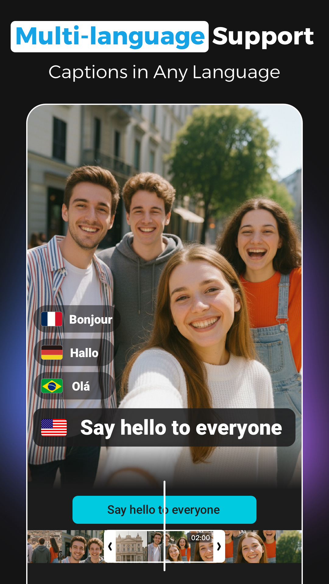 اسکرین شات 3 برنامه Captions AI - Auto Captions