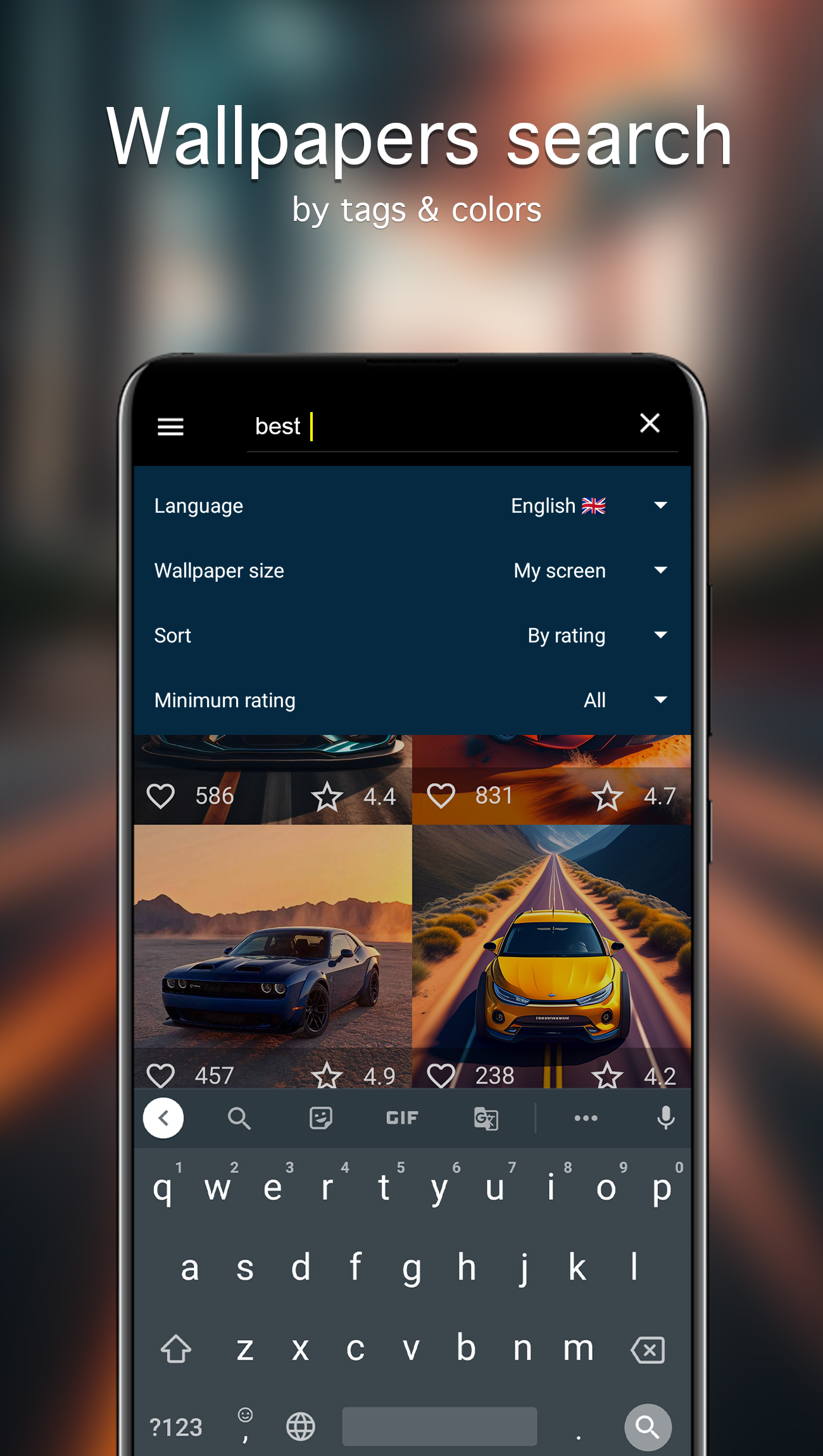 اسکرین شات 3 برنامه Car wallpapers 4K
