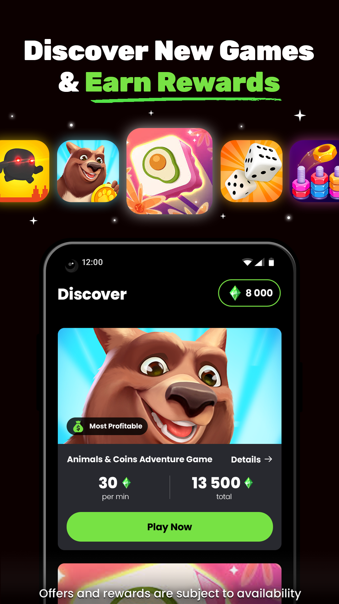 اسکرین شات 1 برنامه Cash Giraffe: Games & Rewards