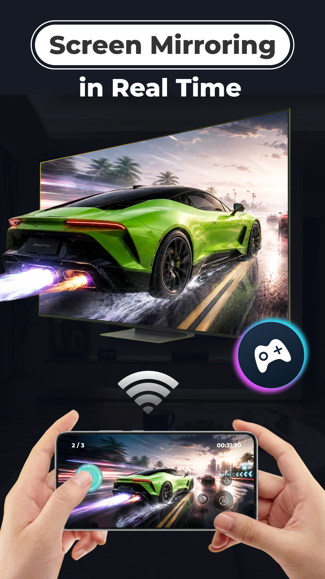 اسکرین شات 1 برنامه Screen Mirroring & TV Cast