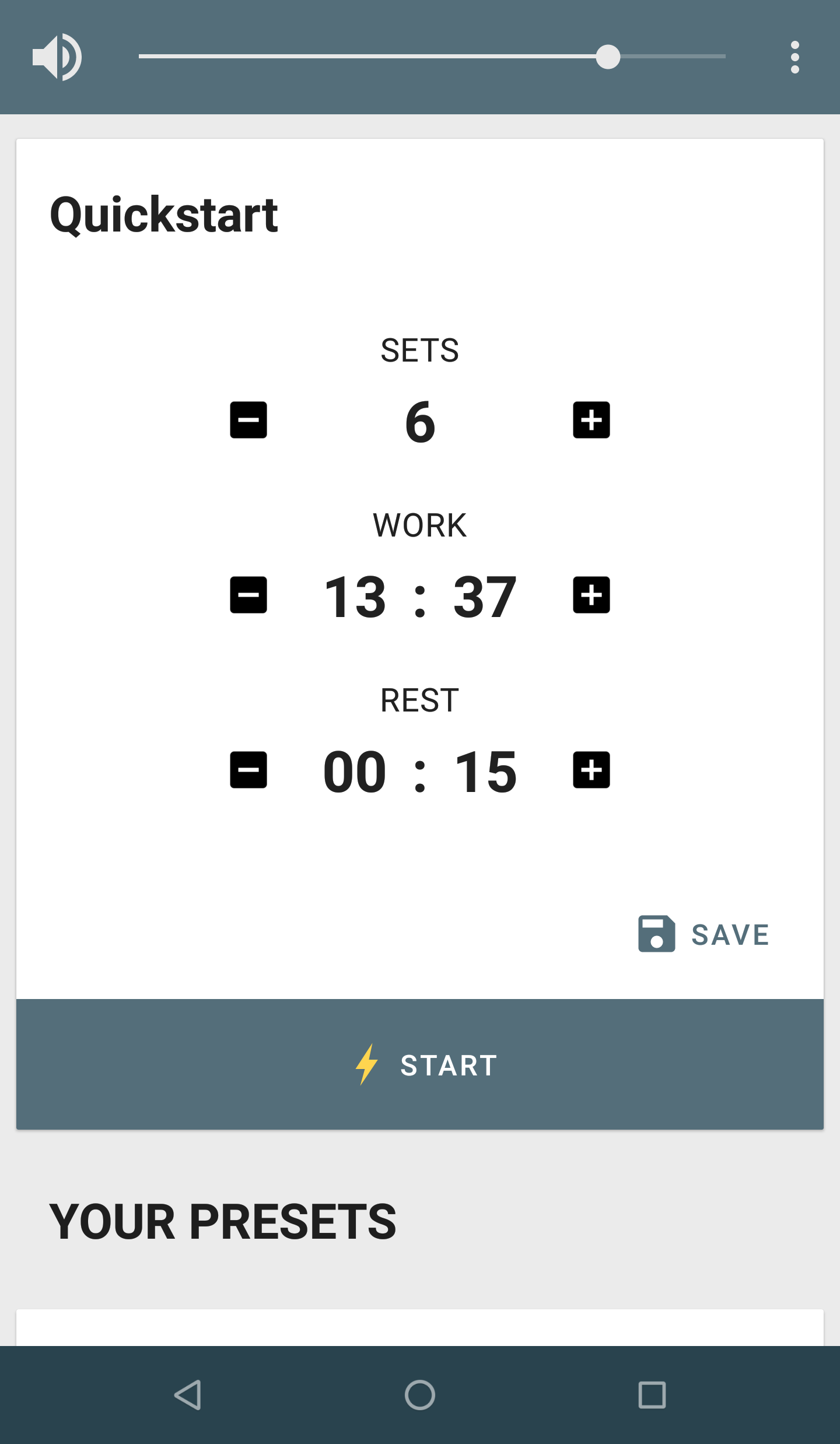 اسکرین شات 1 برنامه Interval Timer