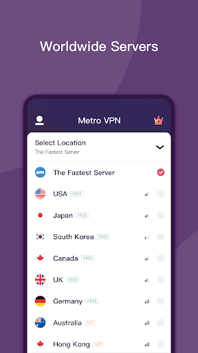 اسکرین شات 2 برنامه Metro VPN